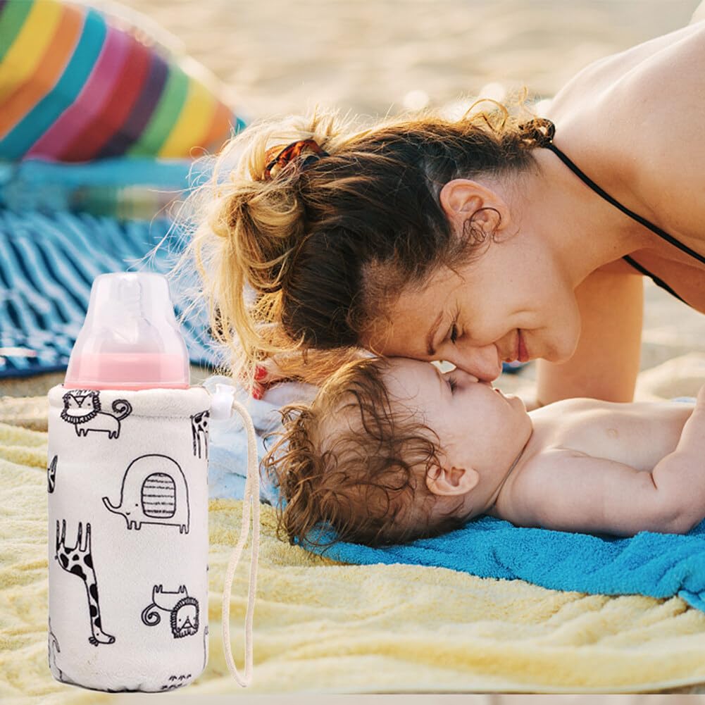 Portable Baby Bottle Warmer Insulation Cover - Thermal Milk Bottle Bag for Breastmilk & Formula - Perfect for Car Travel, Outings & Daycare - BPA-Free Baby Bottle Sleeve & Tote Bag