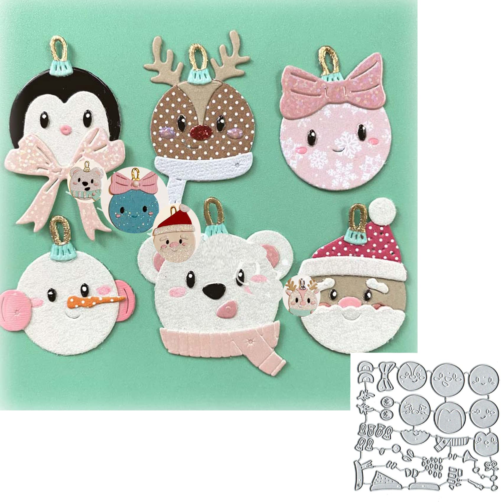 Christmas Ornaments Metal Cutting Dies - DIY Embossing Stencils for Card Making, Scrapbooking & Photo Decoration | Perfect for Holiday Crafts, Greeting Cards and Festive Home Decor