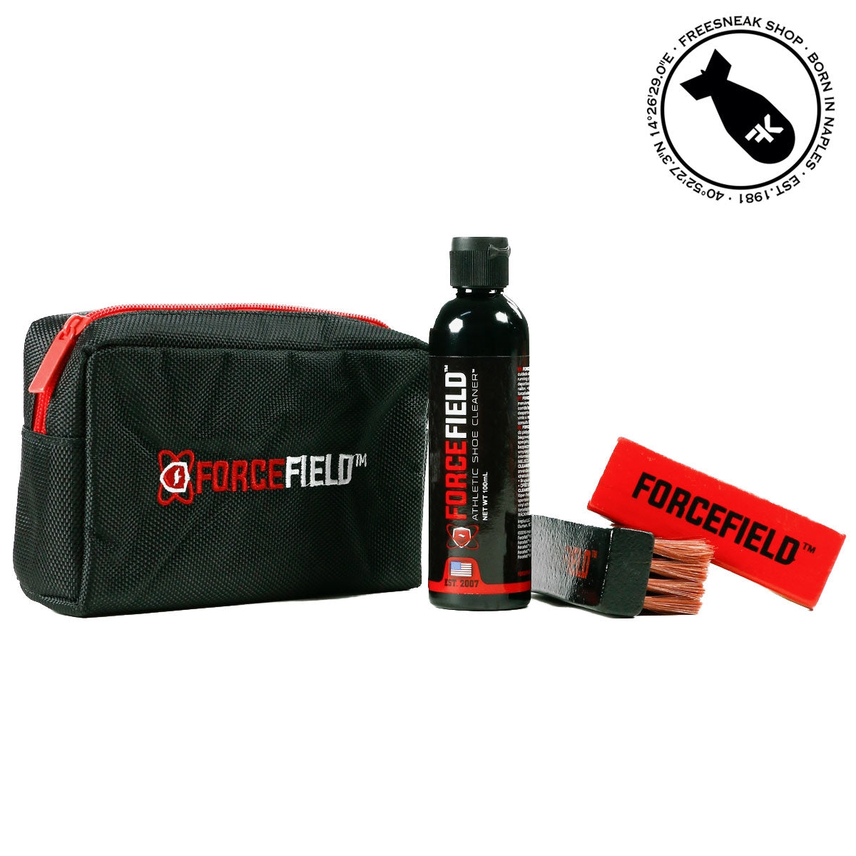 Forcefield Shoe Care Kit 600477A - Premium Leather Cleaner & Protector for Men's & Women's Shoes - Perfect for Boots, Sneakers & Dress Shoes - Keep Footwear Looking New for Work, Travel & Outdoor Activities