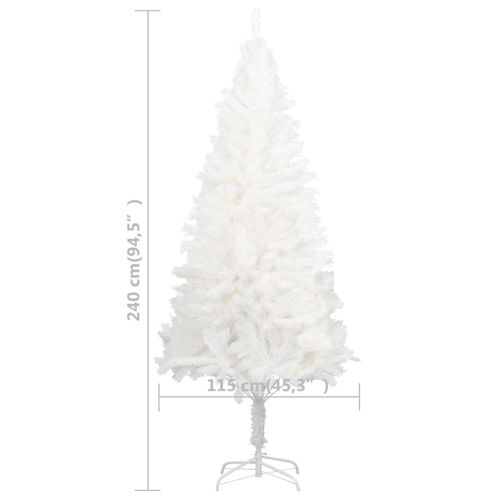 FAMIROSA 8 ft White Artificial Christmas Tree with Stand - 1560 Lifelike Needles & Frosted Branches - Perfect for Home, Office, Party & Holiday Decor (8x3 ft) | Indoor & Outdoor Xmas Decorations