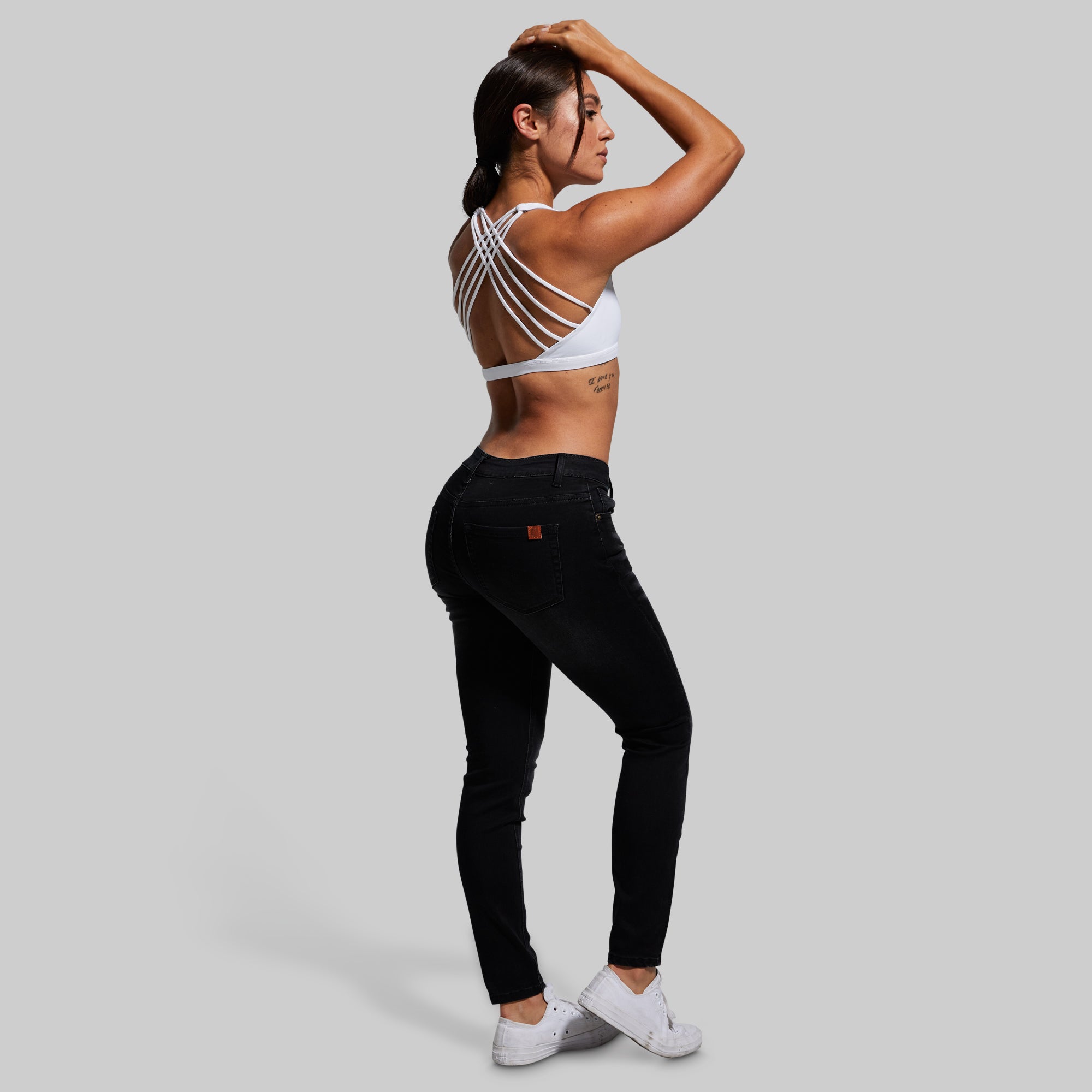FLEX Stretchy Mid Rise Skinny Jeans for Women - Comfortable Slim Fit Stretch Denim Pants (Black) | Perfect for Work, Casual Wear & Everyday Outfits