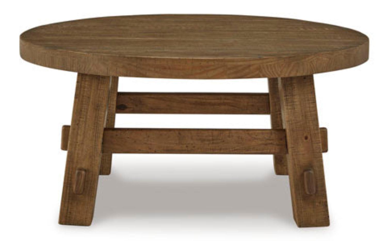 Mackifeld Modern Cocktail Table T724 - 8 Inch Round Side Table for Living Room, Bedroom, or Office - Perfect for Drinks, Books, and Decor