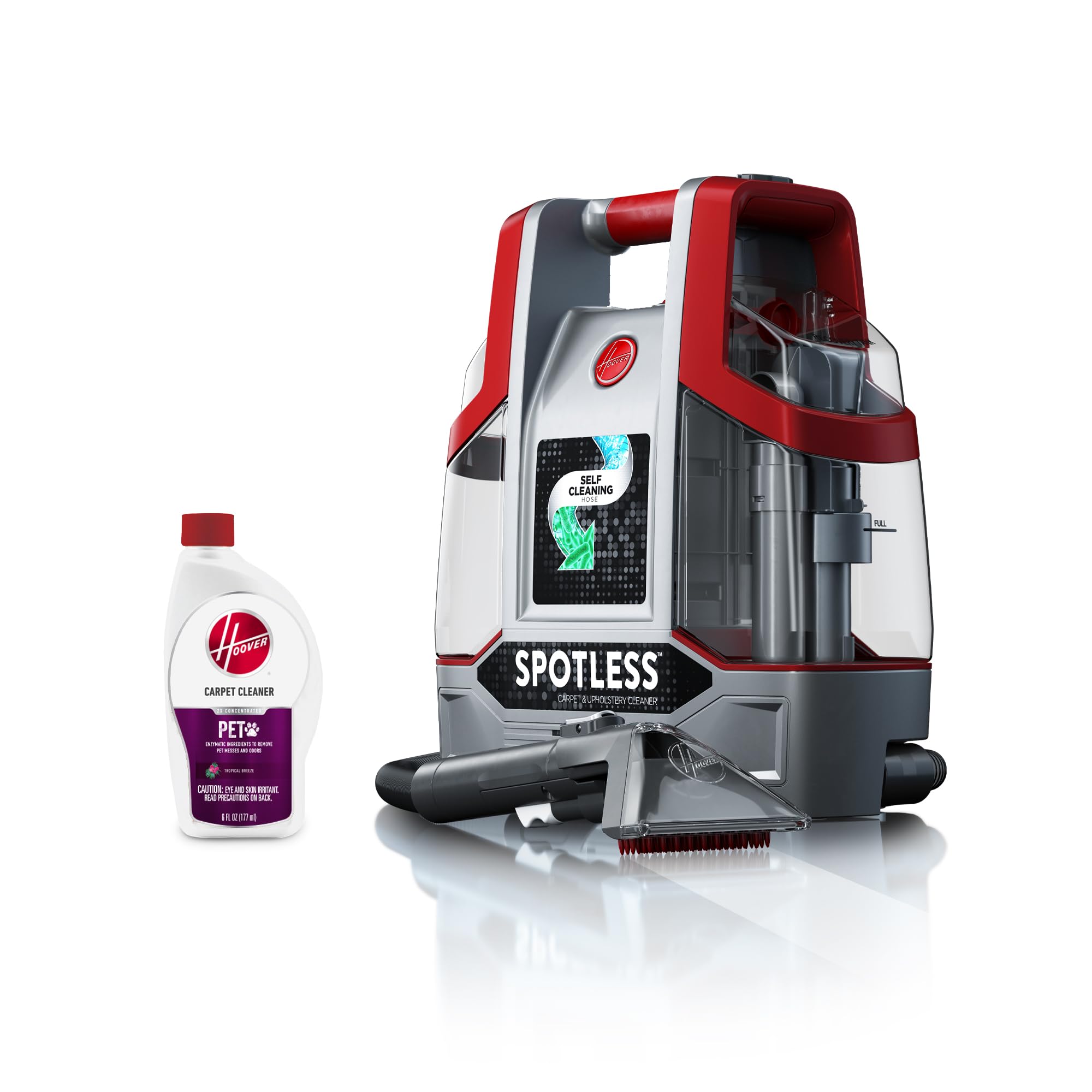 Hoover Spotless Portable Carpet & Upholstery Cleaner | Lightweight Car Shampooer | Pet Stain Remover for Home & Auto | Works with Hoover Cleaning Solutions | Perfect for Cars, Sofas & Pet Accidents