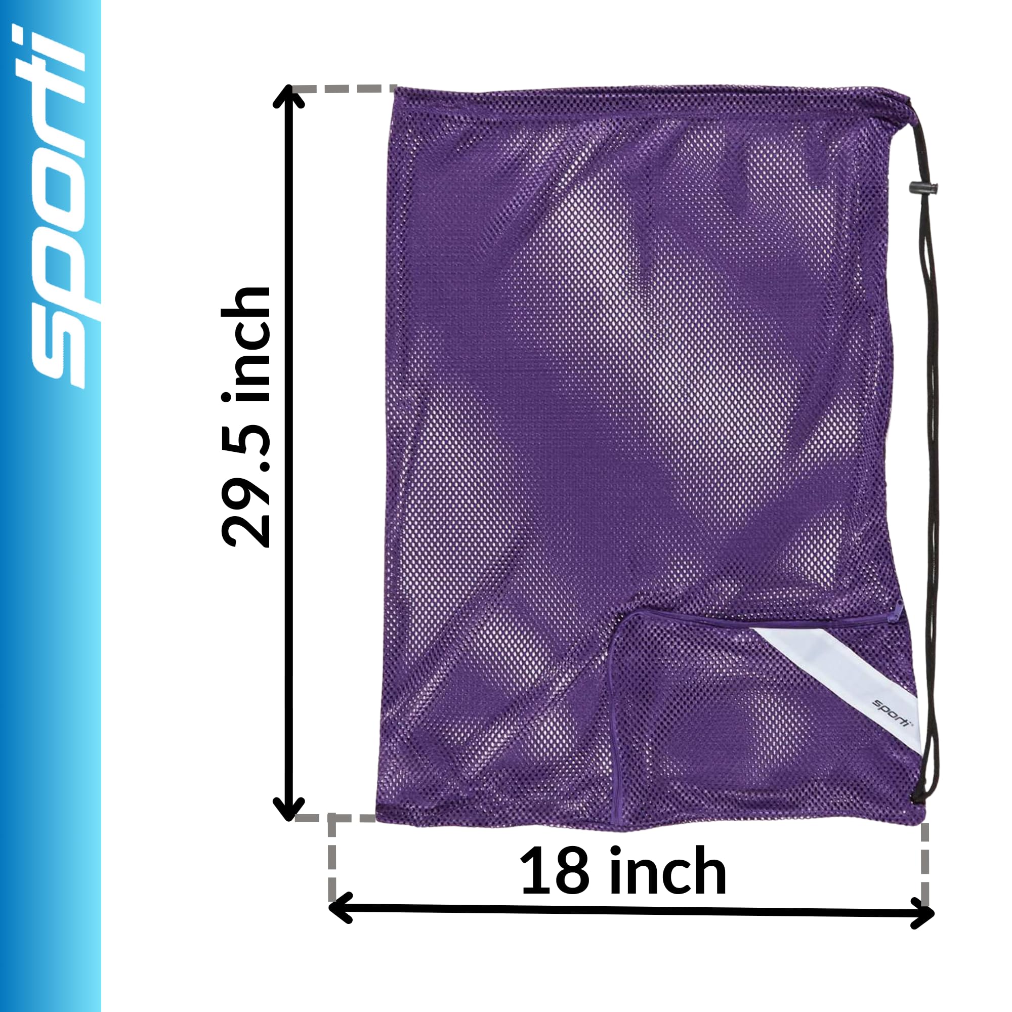 Sporti Mesh Drawstring Swimming Backpack - Waterproof Swim Bag for Swimmers & Beach Gear - Perfect for Pool, Gym & Water Sports Accessories