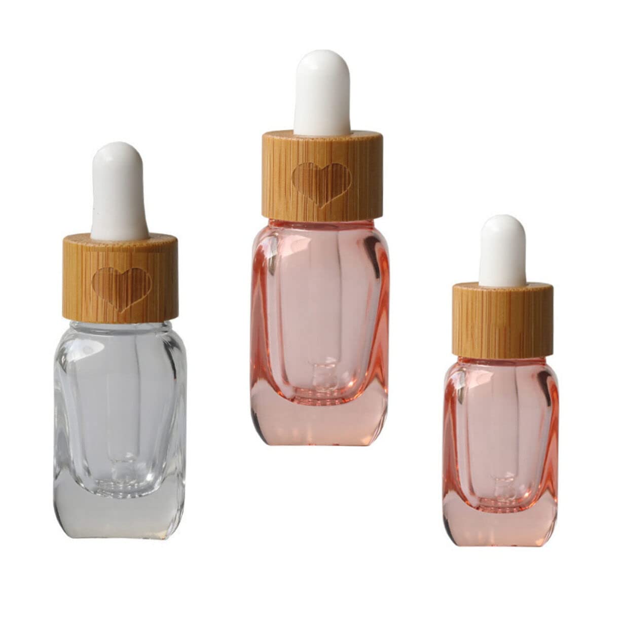 FRCOLOR 3-Pack Glass Dropper Bottles - Refillable Travel Containers for Serum, Essential Oils & Makeup | Leak-Proof Cosmetic Droppers for Perfume, Skincare & DIY Projects | Perfect for Home, Travel & Salon Use