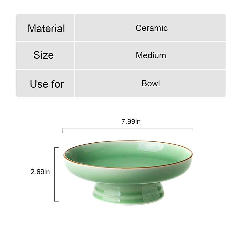 Ceramic Pedestal Bowl - Elegant Round Footed Serving Dish for Fruits, Desserts, and Snacks | Perfect for Kitchen Counter, Dining Table, and Party Centerpiece Decor