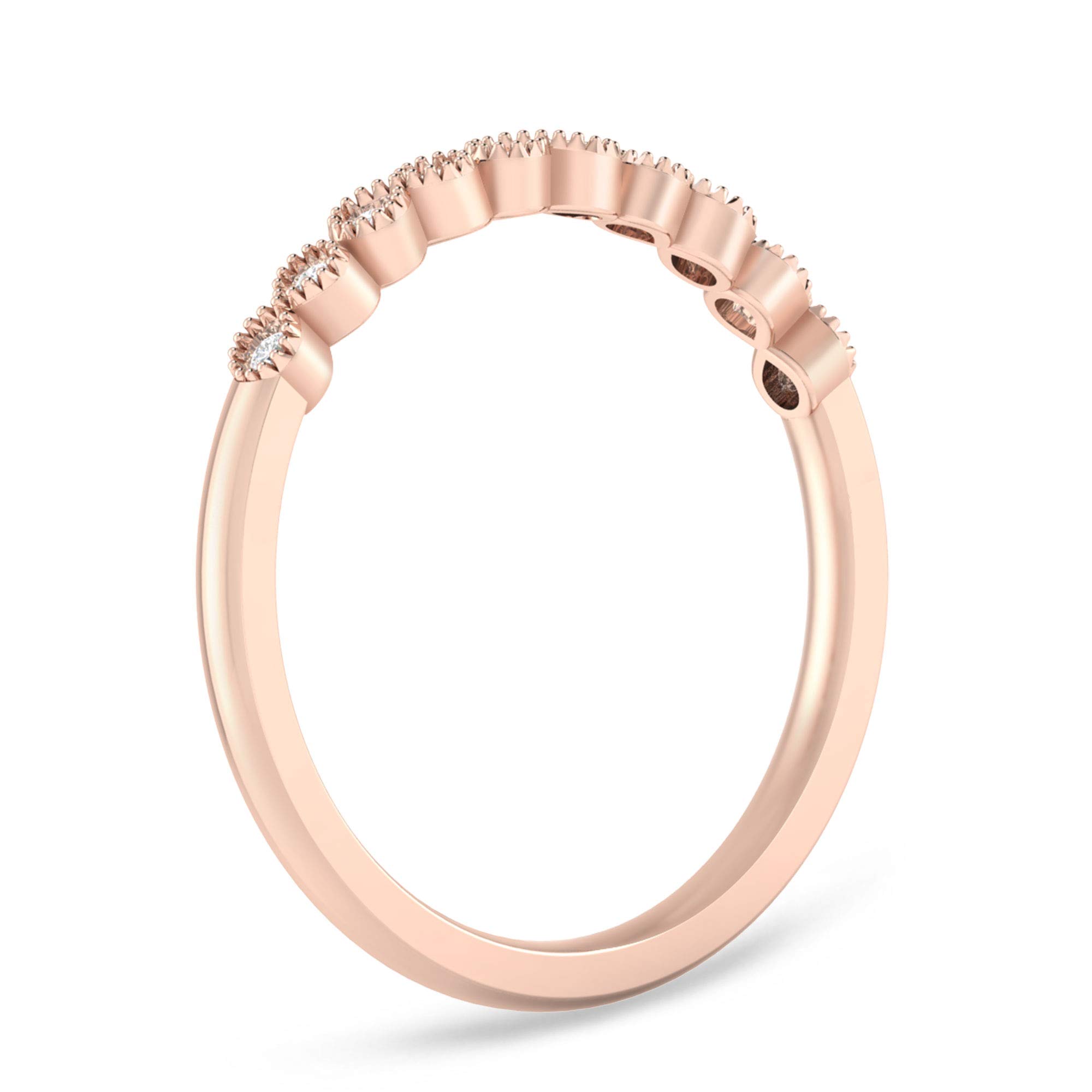 1/10 Carat 10kt Gold Diamond Infinity Stackable Wedding Band Ring for Women - H-I Color, I2-I3 Clarity - Perfect for Anniversary, Engagement, and Everyday Elegant Jewelry