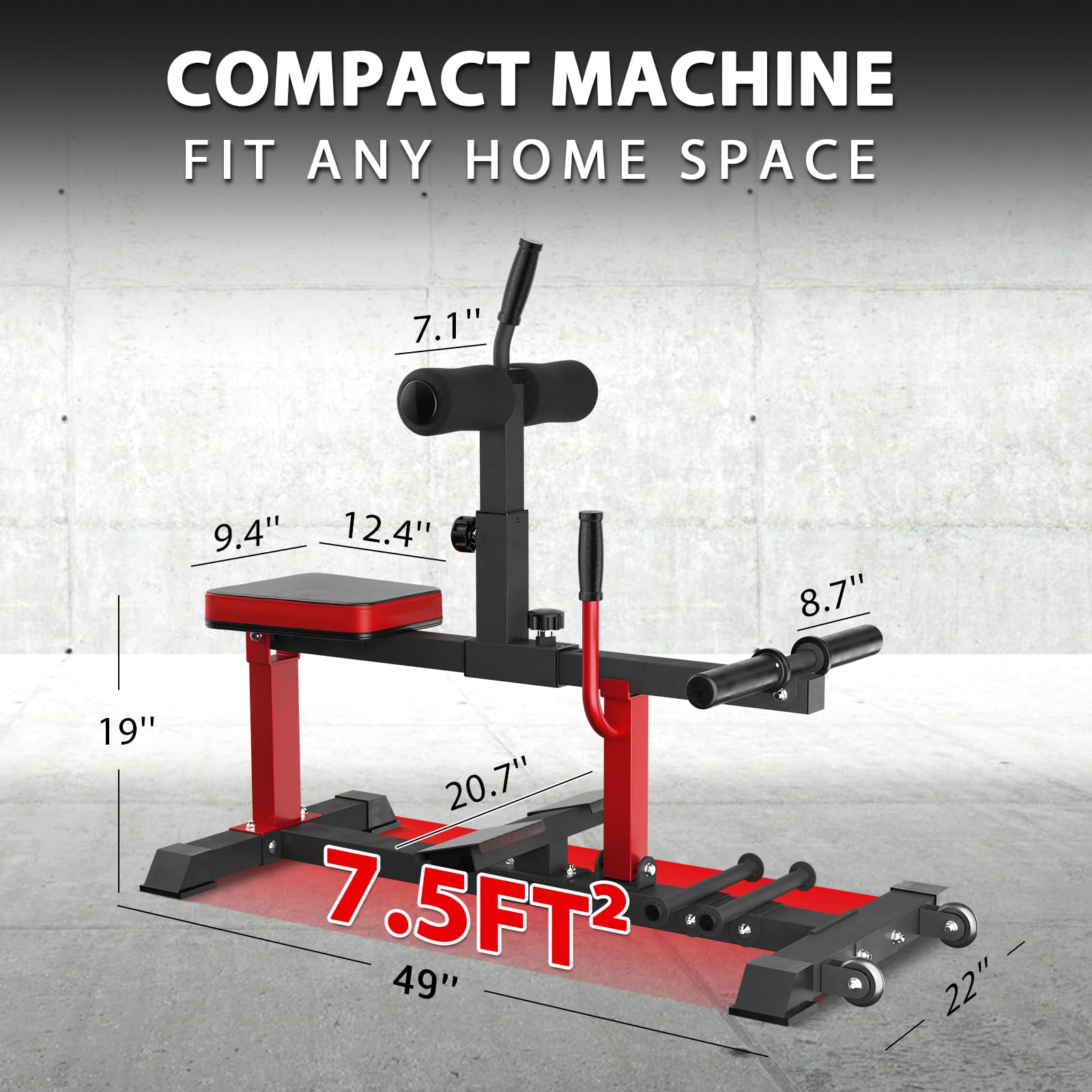 GMWD Adjustable Seated Calf Raise Machine with Resistance Band Pegs - Leg Workout Equipment for Home Gym | Strength Training & Muscle Building for Athletes