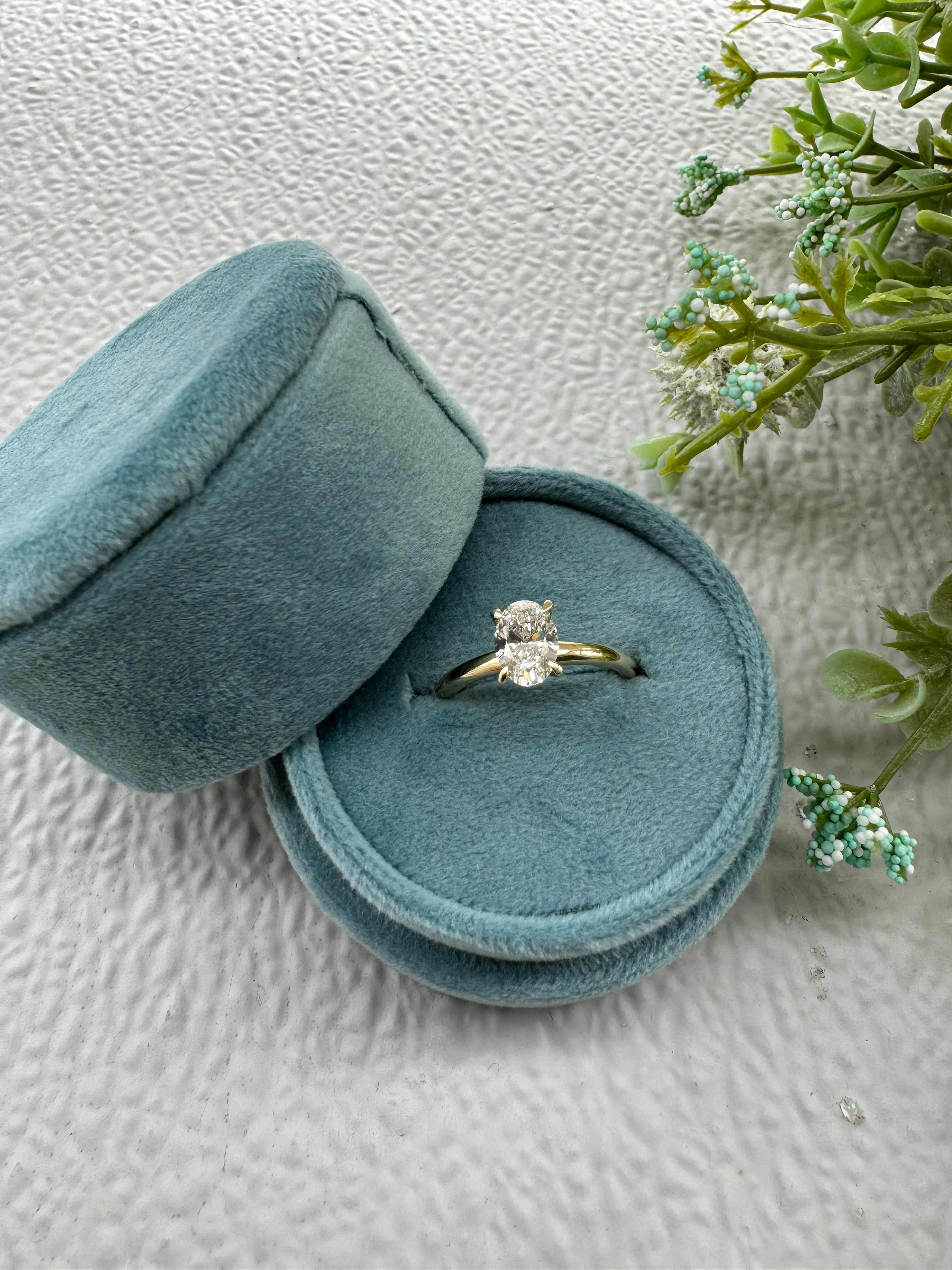 Eloise Oval Solitaire Engagement Ring - 14K Gold Diamond Wedding Band for Women - Perfect for Proposals, Anniversaries & Bridal Jewelry Gifts