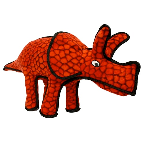 Durable Tuffy Dinosaur Dog Toy - Triceratops Chew & Fetch Toy for Aggressive Chewers, Interactive Play for Large & Small Dogs - Perfect for Outdoor Fetch Games & Indoor Tug-of-War