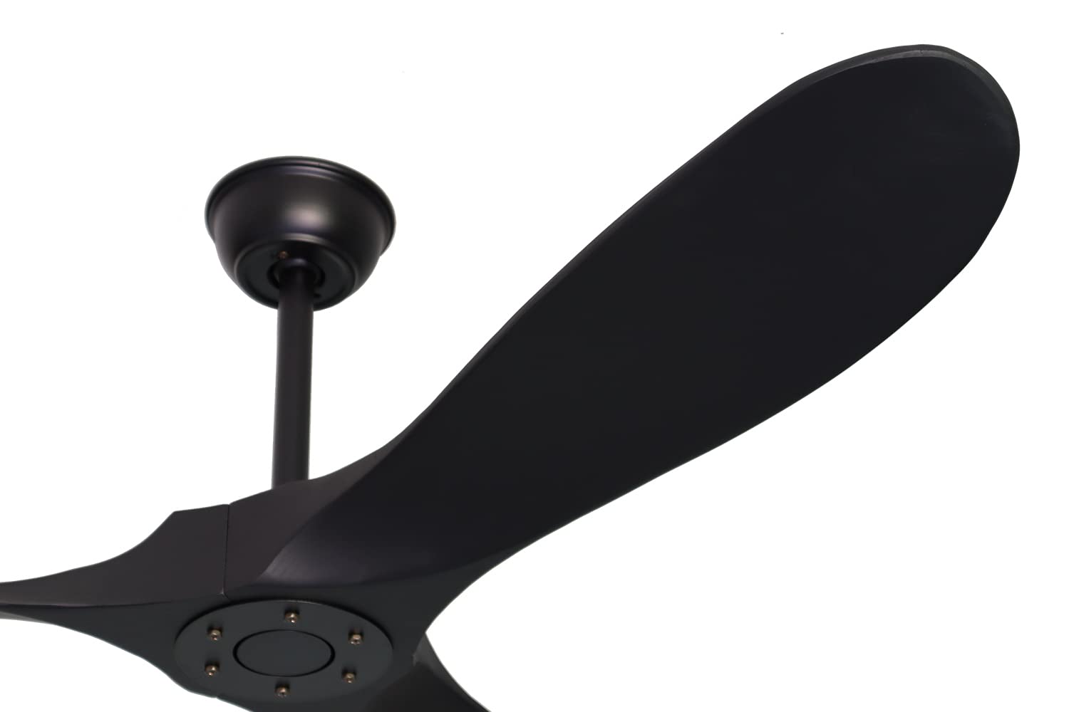 Goozegg 52 Inch Black Ceiling Fan with Remote Control - 3 Solid Wood Blades, Energy Efficient DC Motor, No Lights - Perfect for Living Room, Bedroom & Outdoor Spaces