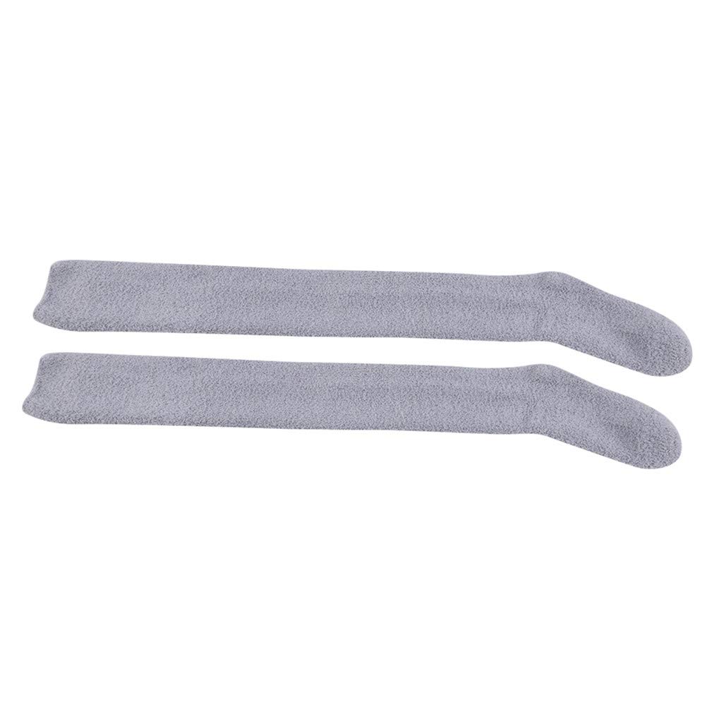 Timesuper Women's Striped & Dotted Over The Knee Socks - Soft Coral Velvet Knee-High Stockings for Winter Warmth | Christmas Gift for Her | Perfect for Holiday Outfits & Casual Wear