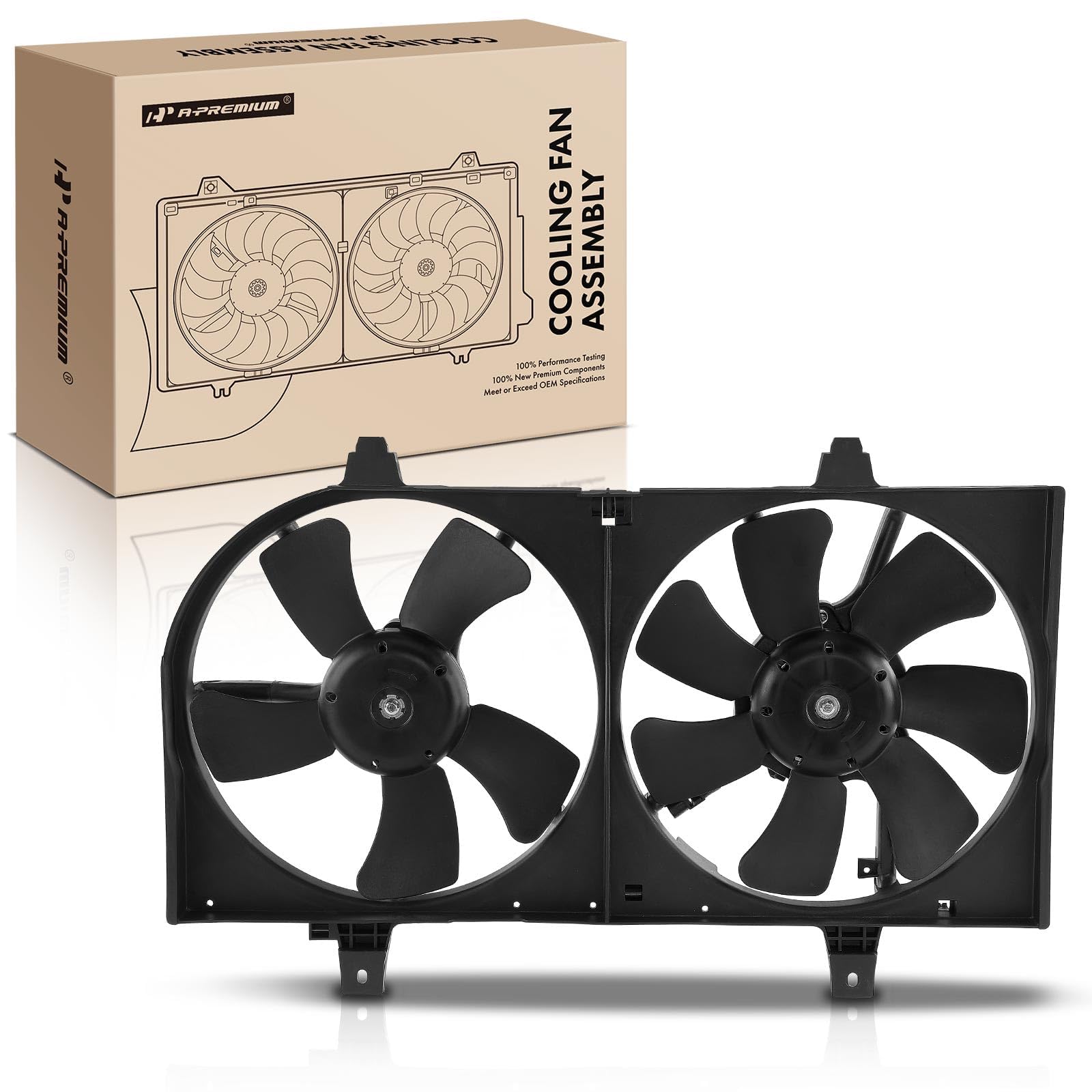 Premium Nissan Engine Radiator Cooling Fan Assembly - Compatible with Sentra 2002-2006 (Replaces OEM #214814Z320, 214814Z322) - High Performance Cooling Solution for Hot Weather & Stop-and-Go Traffic