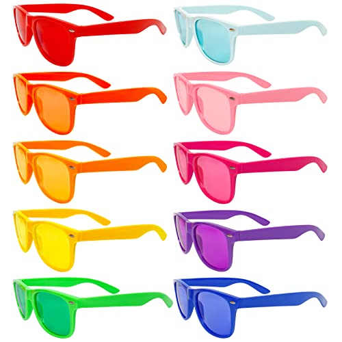 Assorted Color Frame Color Lens 10 Packs