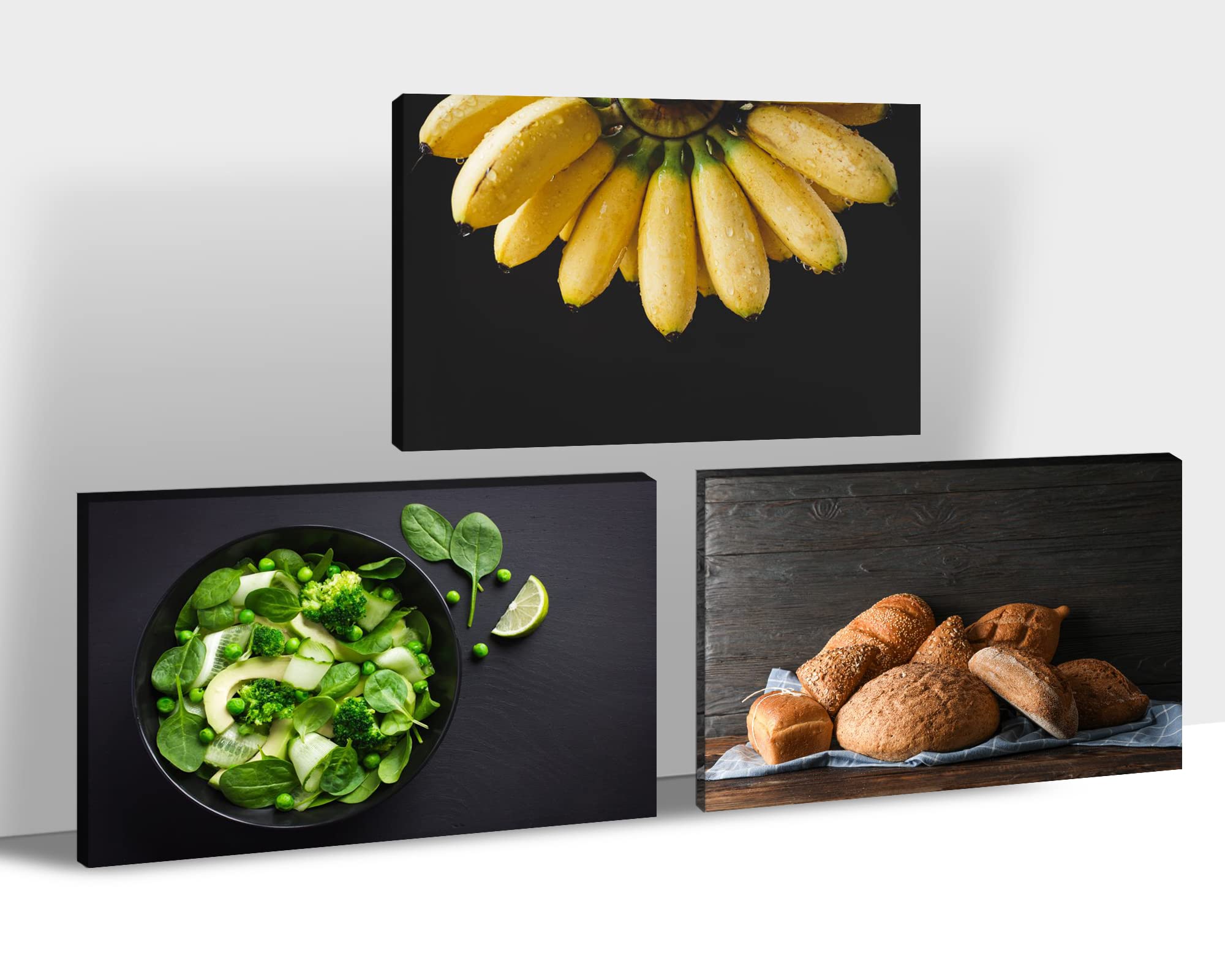 TIMUBA 3-Piece Canvas Wall Art Set - Modern Kitchen & Dining Room Decor - Food Photography Wall Art Paintings for Home Decor (20x30 Inch, 3 Panels) - Perfect for Dining Areas, Kitchens & Living Spaces