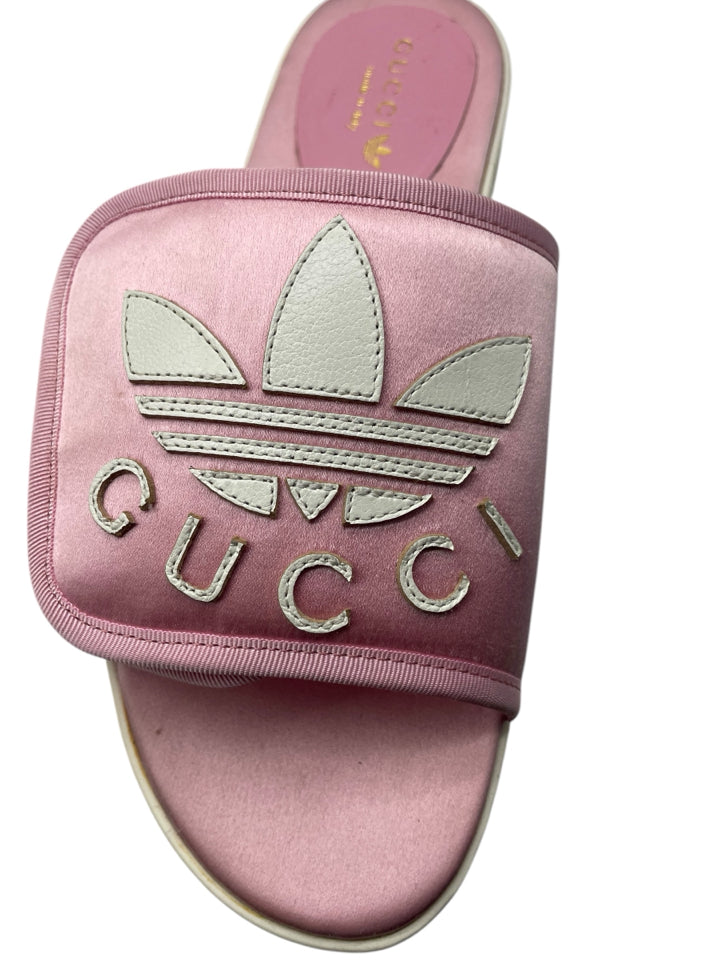 Gucci x Adidas Women's Platform Sandals Size 36.5 (US 6.5) - Fashionable Summer Shoes for Casual Outings & Beach Vacations
