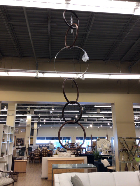Handcrafted Metal and Wood Ring Sculpture - Unique Home Decor for Living Room, Bedroom, or Office - Modern Art Gift for Wedding, Anniversary, and Housewarming