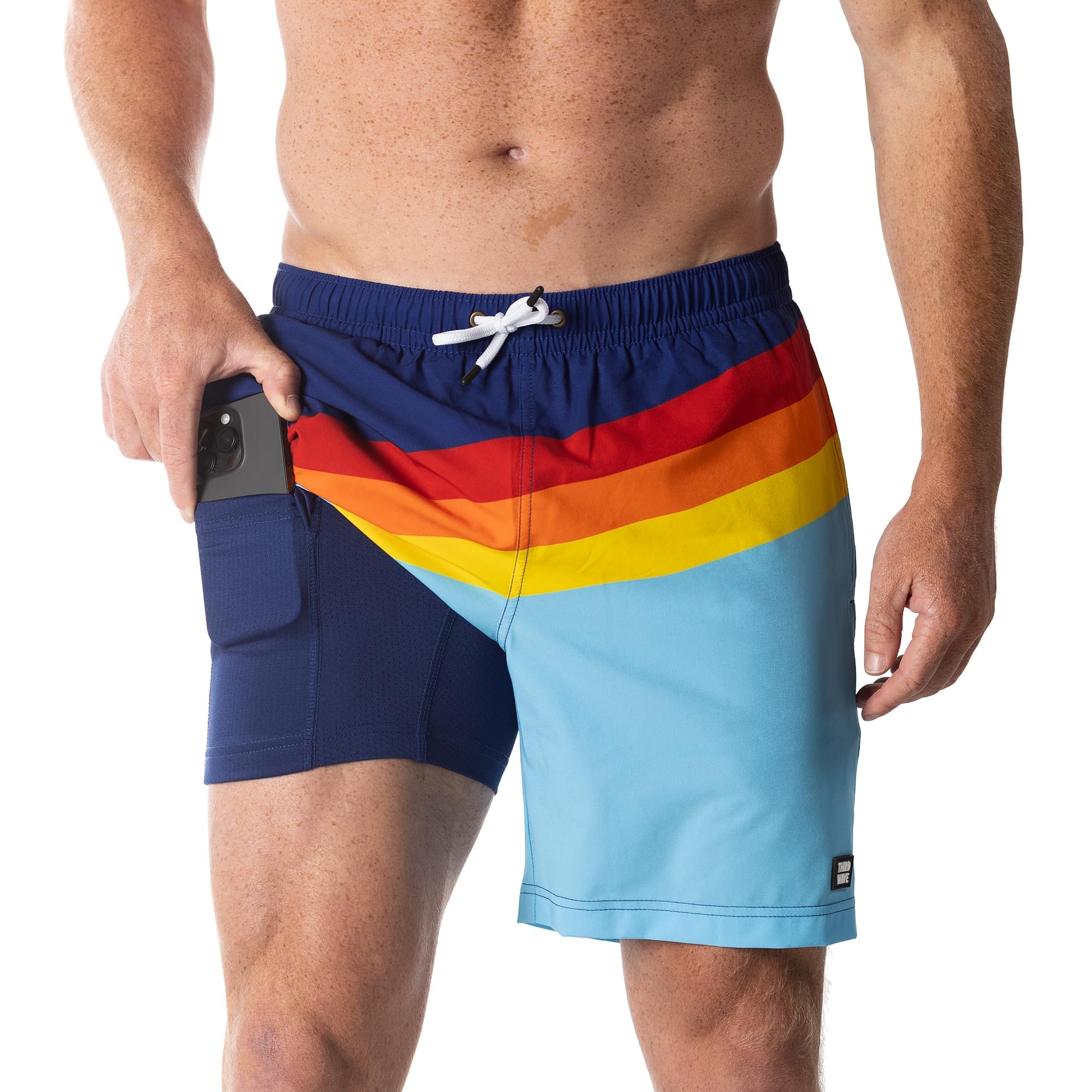 Premium Men's Quick Dry Swim Trunks with Compression Liner - 7 Inch Inseam Board Shorts for Beach, Pool & Water Sports | Comfortable & Stylish Swimwear for Summer Vacation & Outdoor Activities