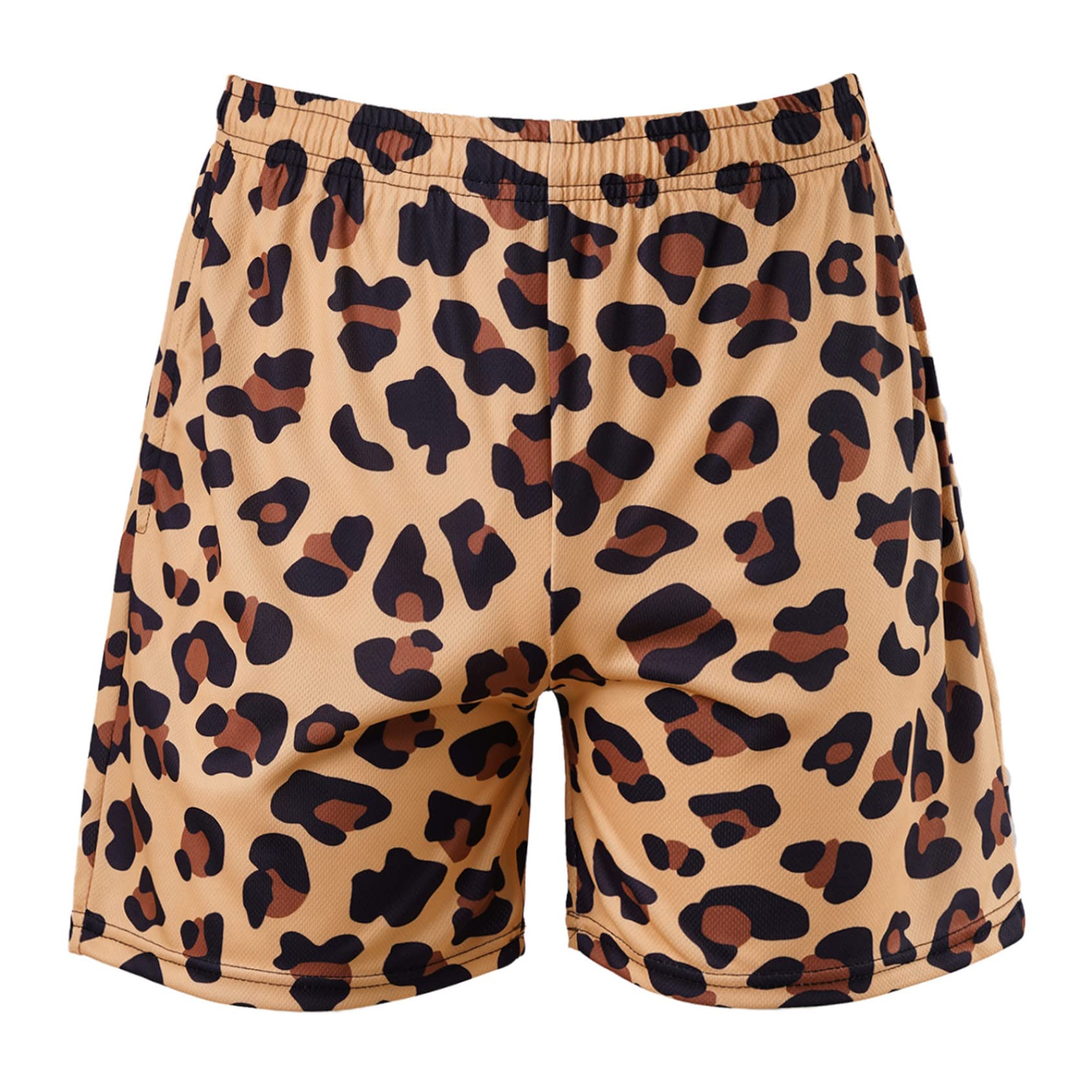 Hedmy Men's Athletic Shorts - Animal Print Running Shorts, Basketball & Training Shorts for Sports, Gym & Outdoor Activities