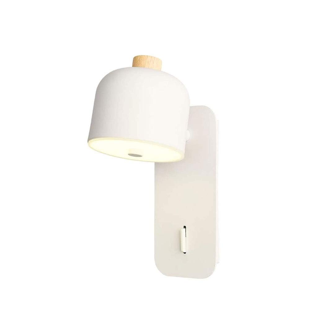 360° Rotating Wall Mounted Light - Modern Nordic Style Bedroom & Study Room Lamp with Switch, Adjustable Reading Light for Home Interior Decor