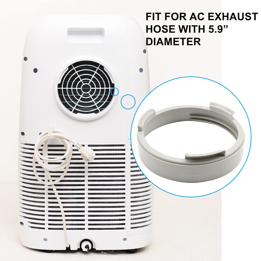 5.9 Inch Portable Air Conditioner Exhaust Hose Coupler Window Adapter - Universal A/C Connector for Round Air Conditioning Exhaust Ports - Perfect for Home, Office & RV Cooling Solutions
