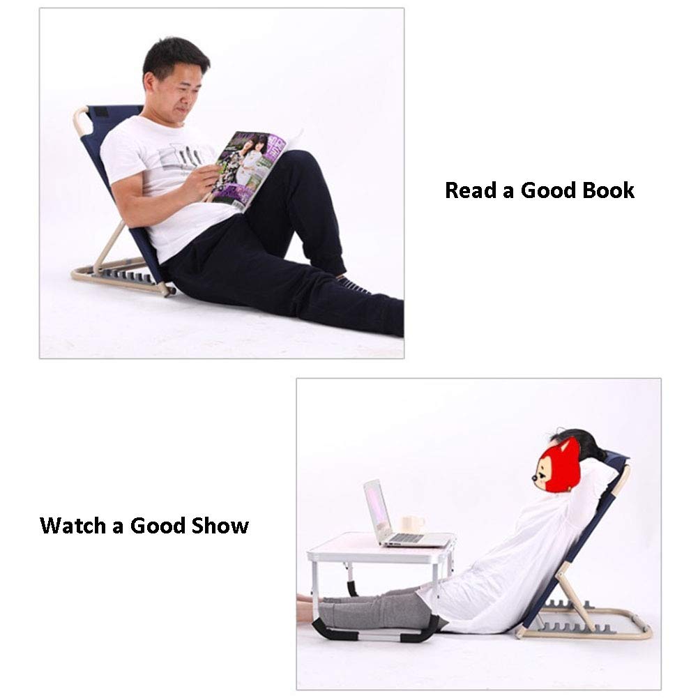 Adjustable Heavy Duty Healthcare Bed Backrest Support - Blue Fabric Wedge Pillow for Eating, Reading, Watching TV in Bed - Ideal for Post-Surgery Recovery & Comfortable Lounging on Mattress