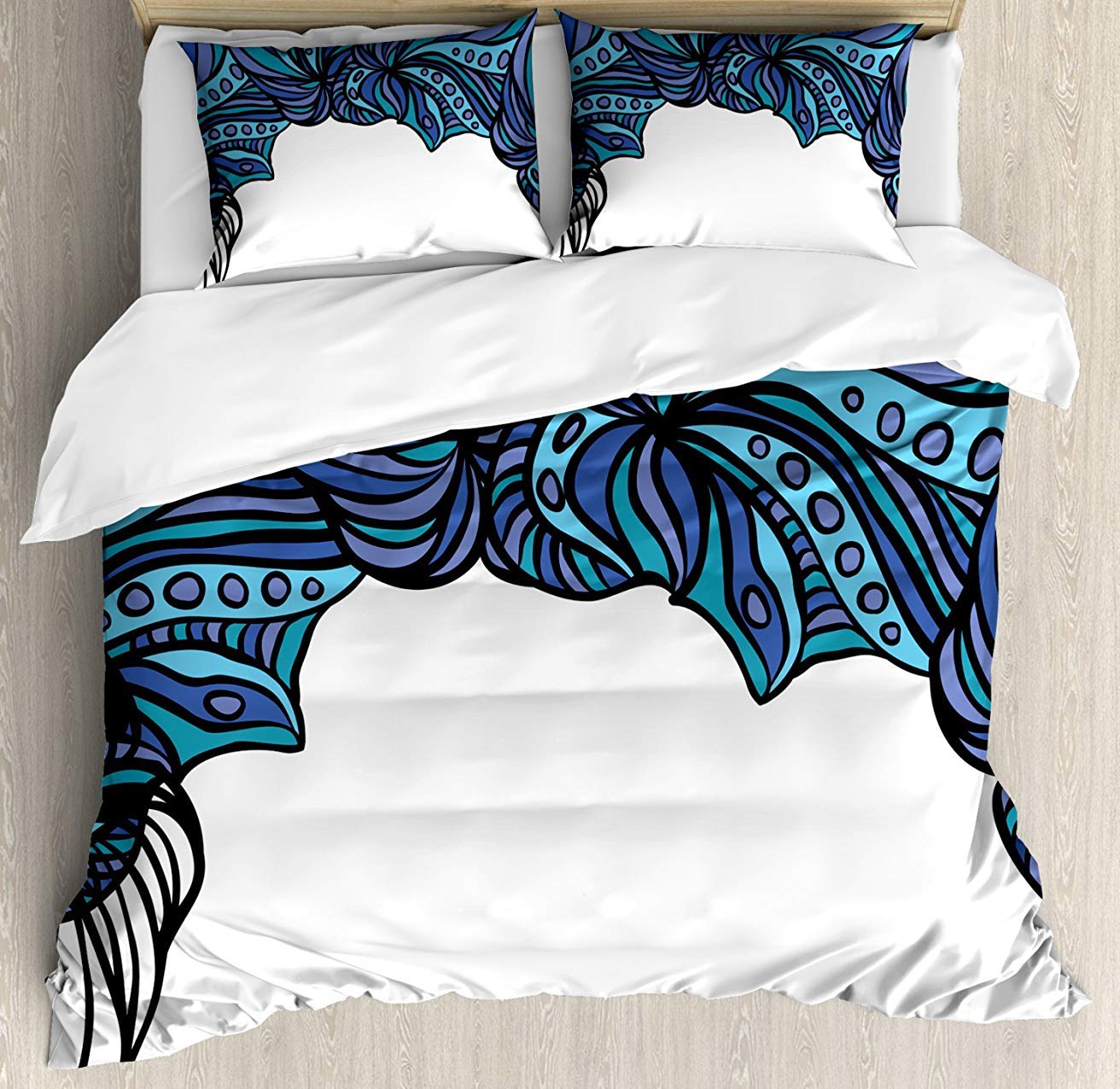 Octopus 3-Piece Twin Bedding Set - Soft Comforter Duvet Cover with 2 Decorative Pillowcases, Abstract Tentacle Pattern for Kids Teens & Adults - Perfect for Bedroom Decor, Dorm Room Essentials & Cozy Home Styling