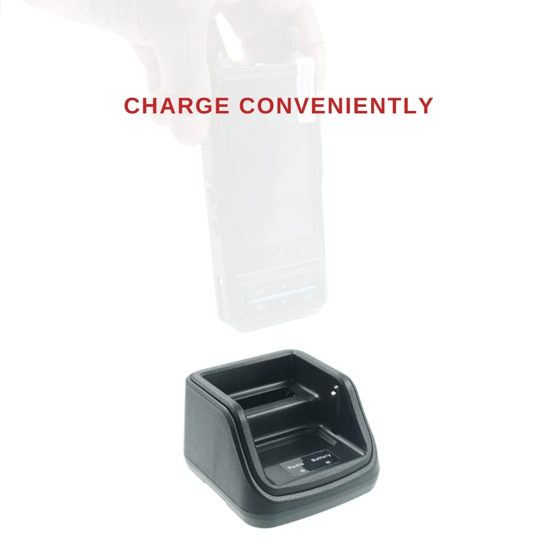 Inrico Dock Charger S200 - 6-Port Desktop Charging Station for S200 Portable PoC Radio | Fast Charging Solution for Public Safety & Emergency Communication Devices | Perfect for Police, Firefighters & Security Teams