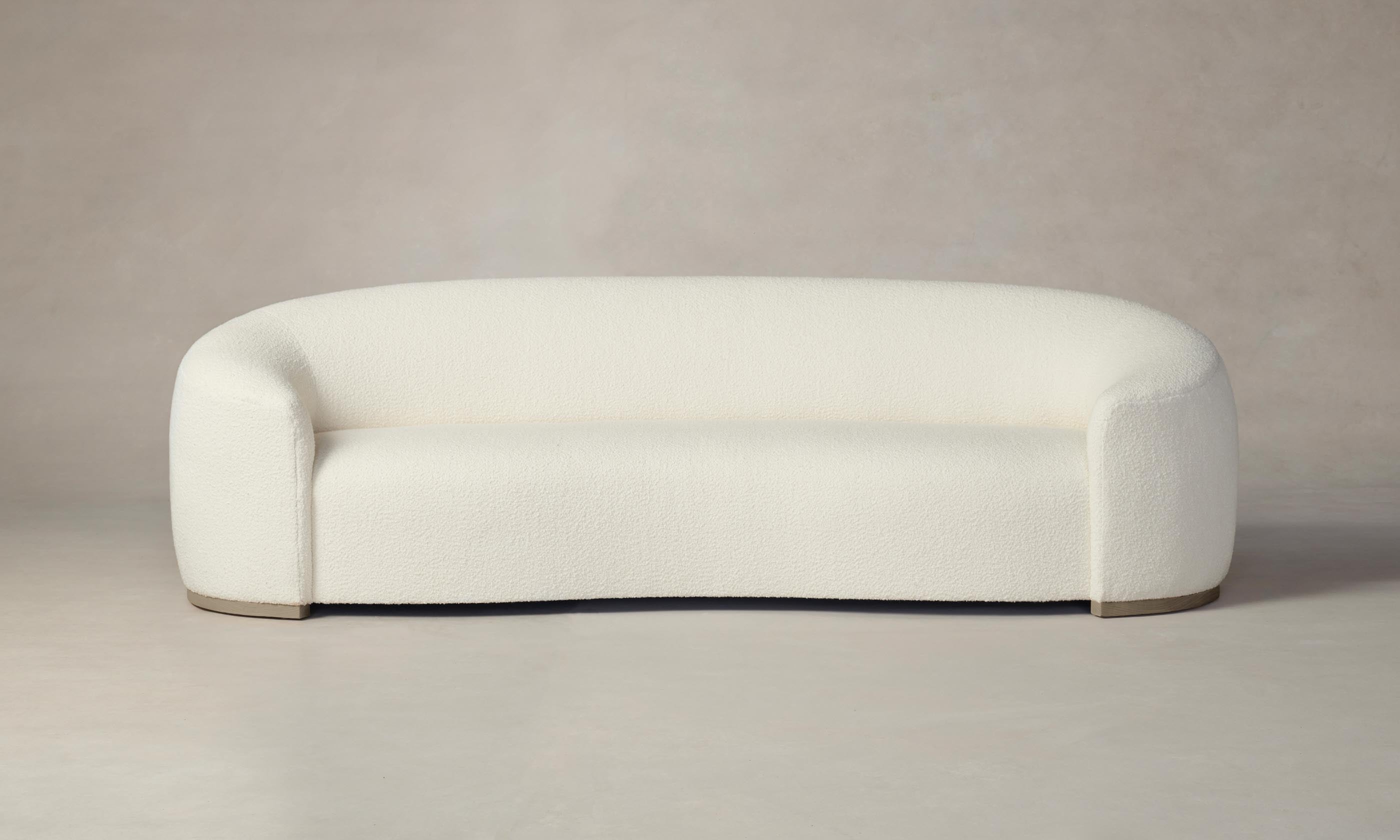 Luxury Chelsea Sofa - Italian Bouclé White Fabric - Modern Living Room Furniture for Home & Office Decor