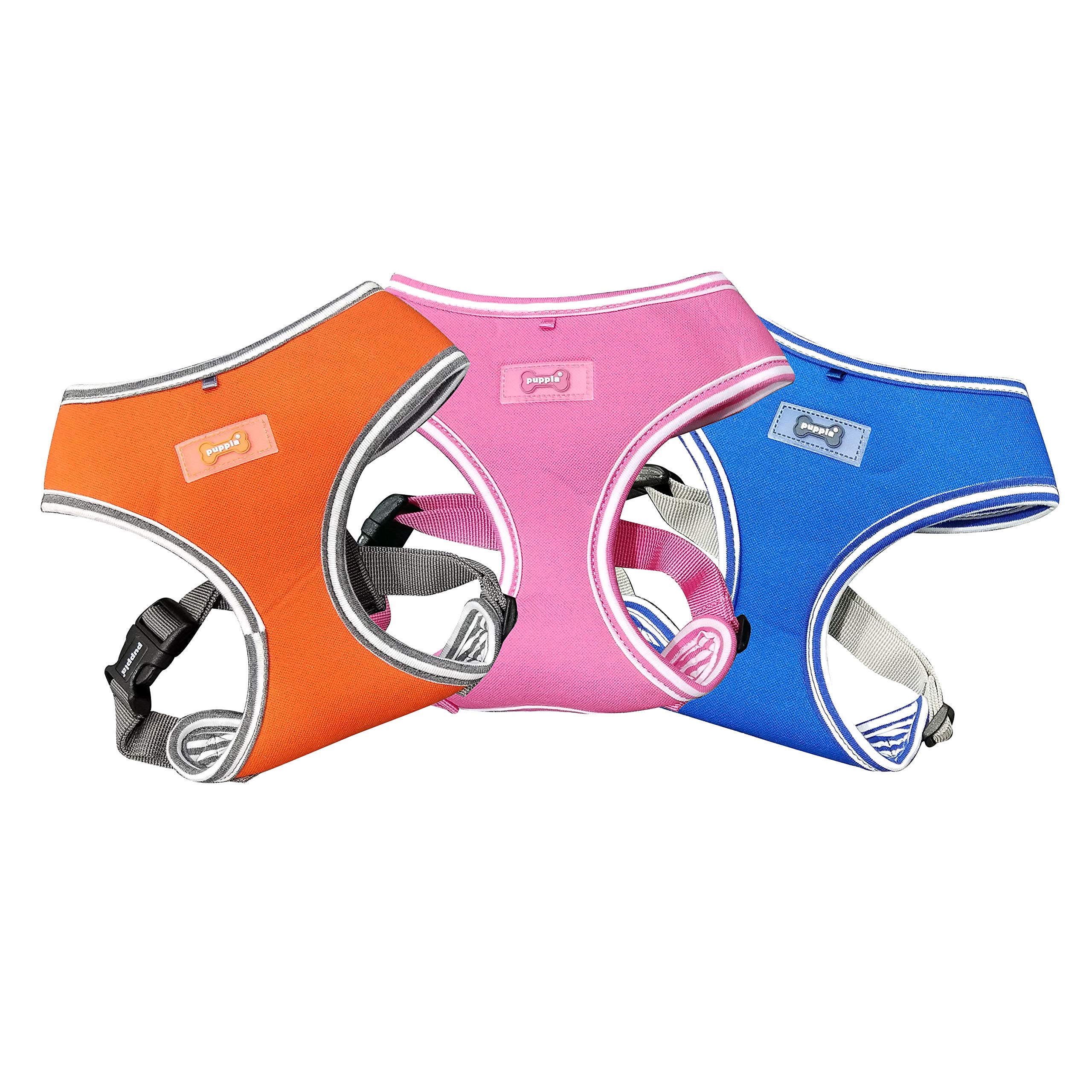 Puppia Naunet Harness - Pink Large Dog Harness for Small to Medium Breeds | Comfortable & Adjustable Pet Walking Gear for Daily Walks, Hiking & Outdoor Adventures