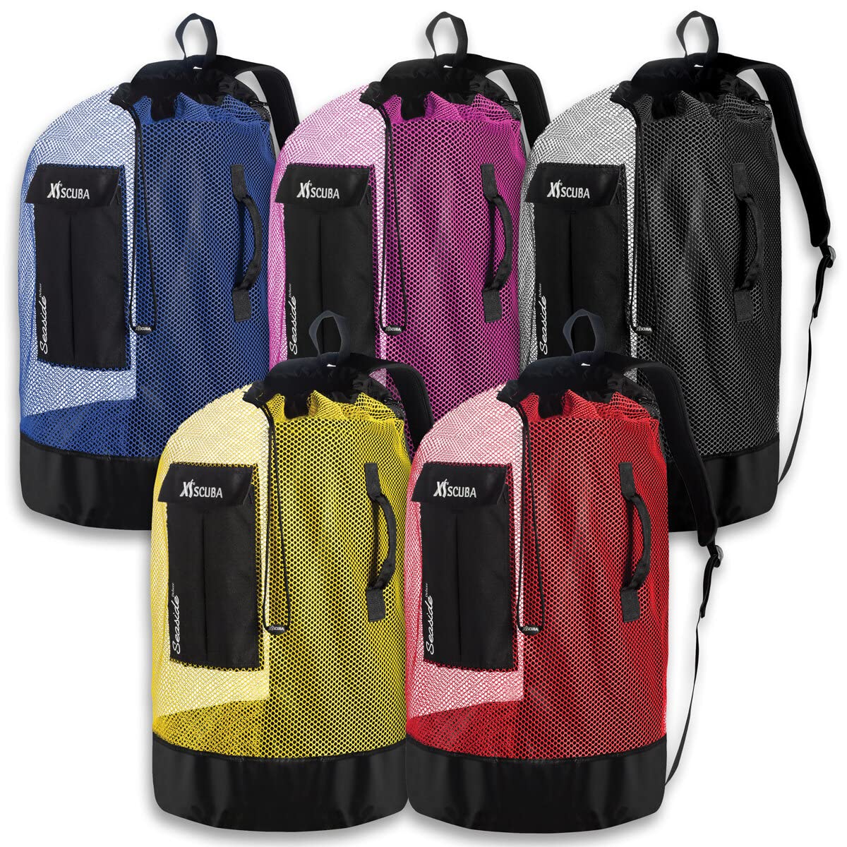XS Scuba Seaside Elite Mesh Backpack - Lightweight Waterproof Diving Gear for Scuba Snorkeling & Beach Travel - Perfect for Underwater Adventures & Outdoor Sports