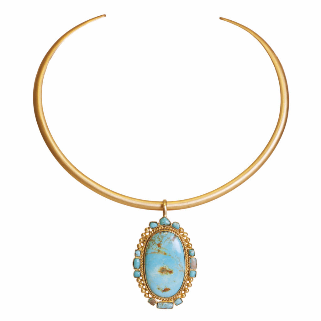 Southwestern Style Turquoise Pendant Necklace - Handmade Native American Jewelry for Women - Perfect for Boho Fashion, Festivals & Gift Giving