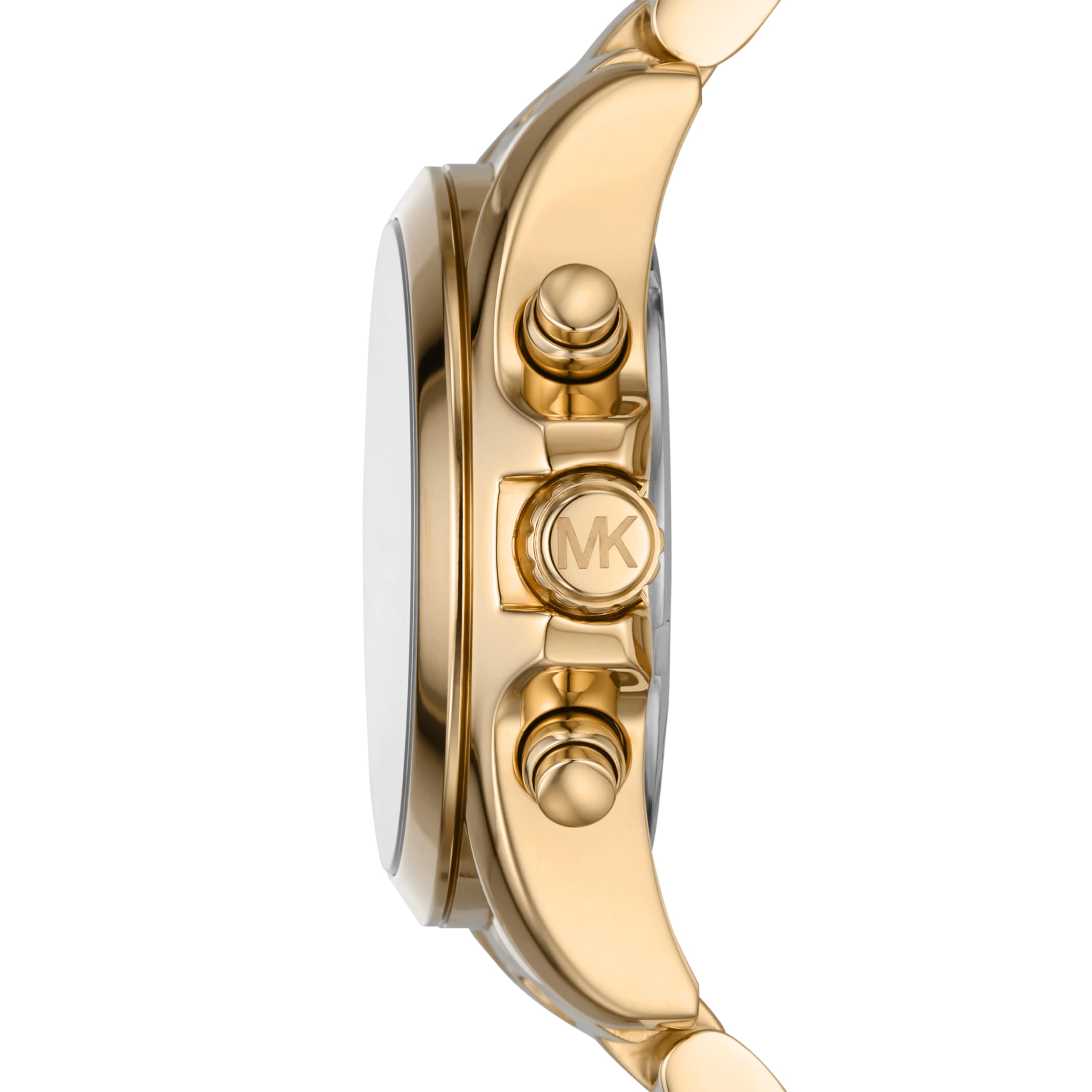 Michael Kors Bradshaw Women's Stainless Steel Chronograph Watch - Gold-Tone with Leather Band | Luxury Fashion Watch for Everyday Wear & Special Occasions