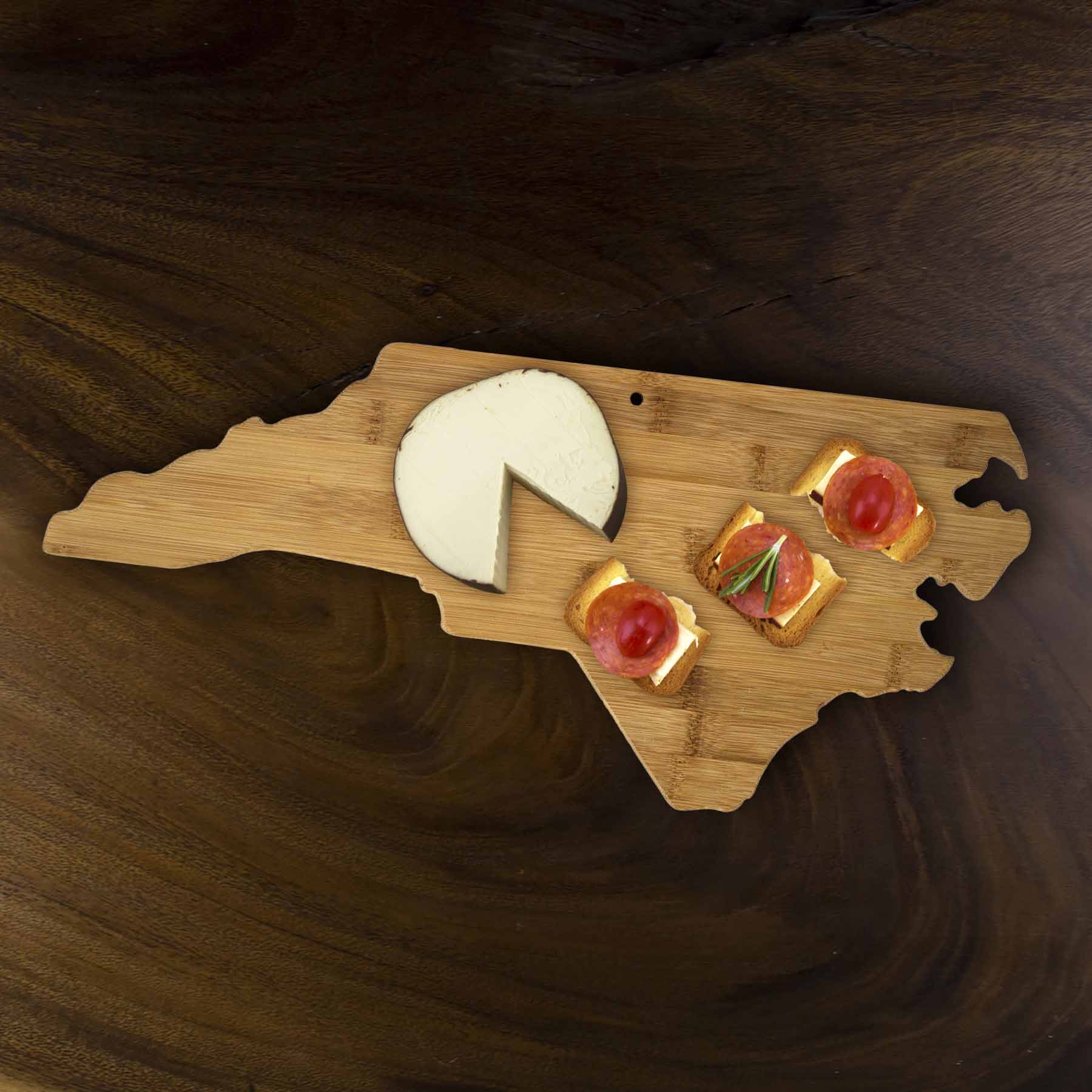 Premium 18x8 Inch North Carolina Wooden Cutting Board - Durable Bamboo Chopping Board for Kitchen, Meat, Vegetables & Cheese - Perfect for Home Chefs & Gift Giving