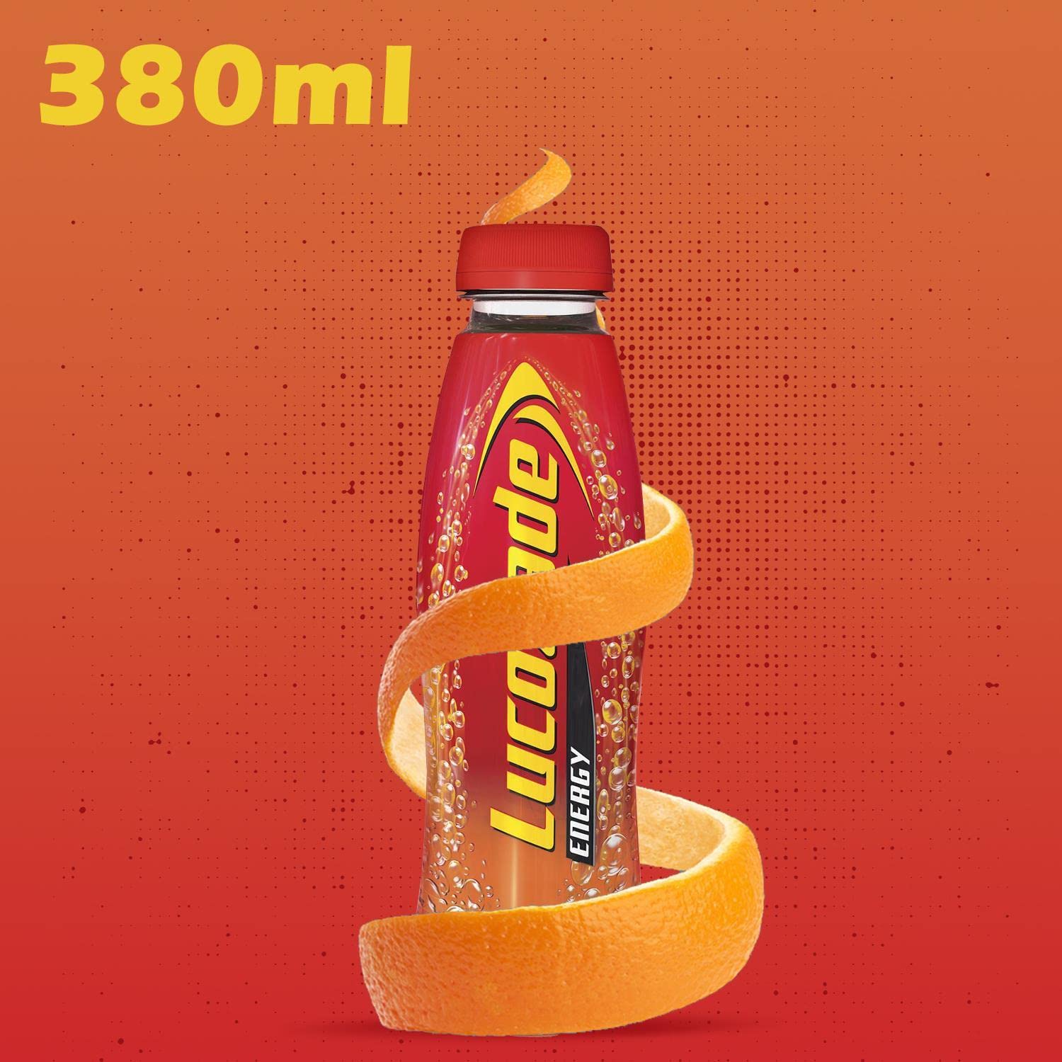 Lucozade Energy Original Sports Drink - 380ml PET Bottle (24 Pack) - Hydration & Recovery for Athletes, Gym & Outdoor Activities
