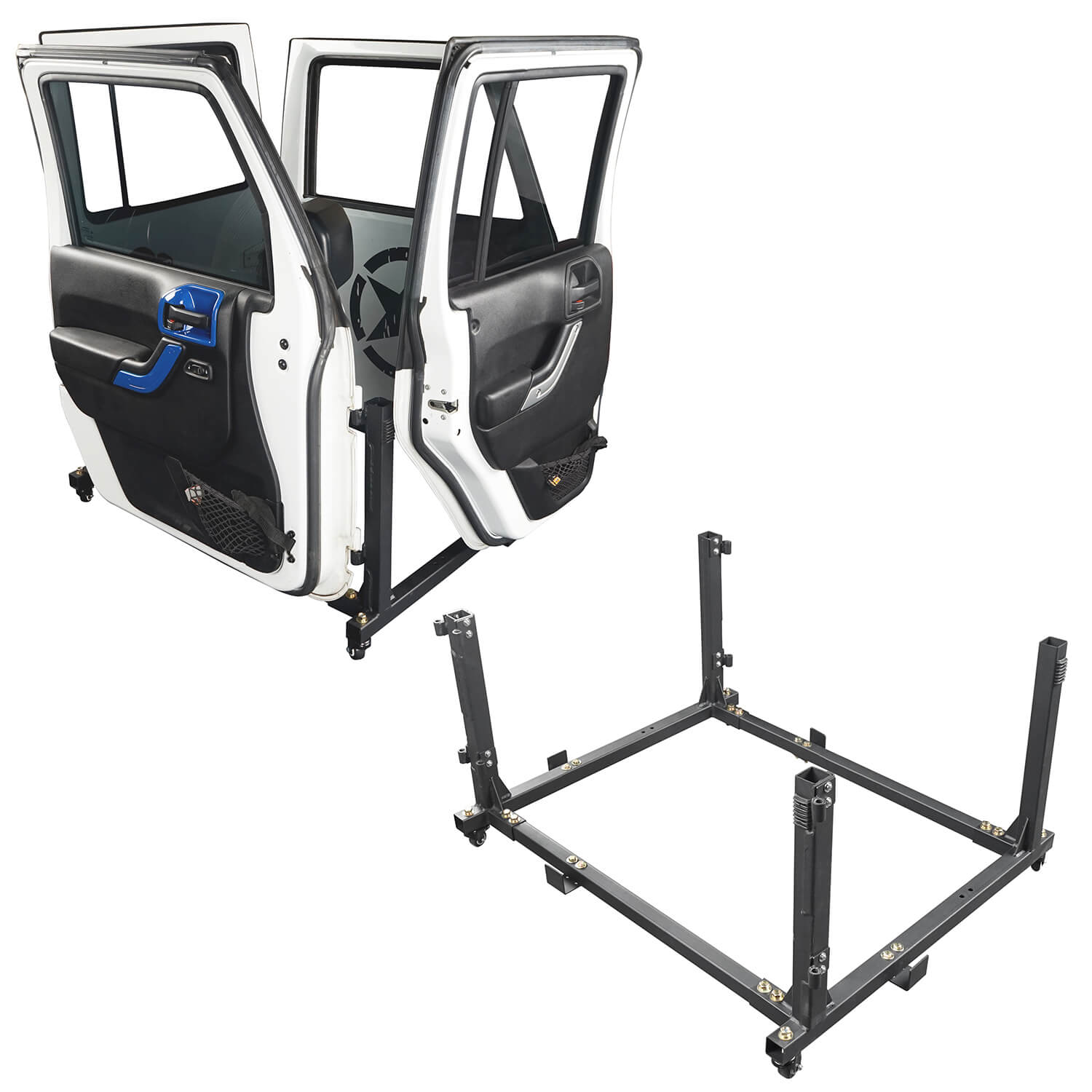 Jeep Wrangler JL (2018-2024) Tubular Side Mirrors & Door Storage Box - Off-Road Accessories for Adventure & Utility