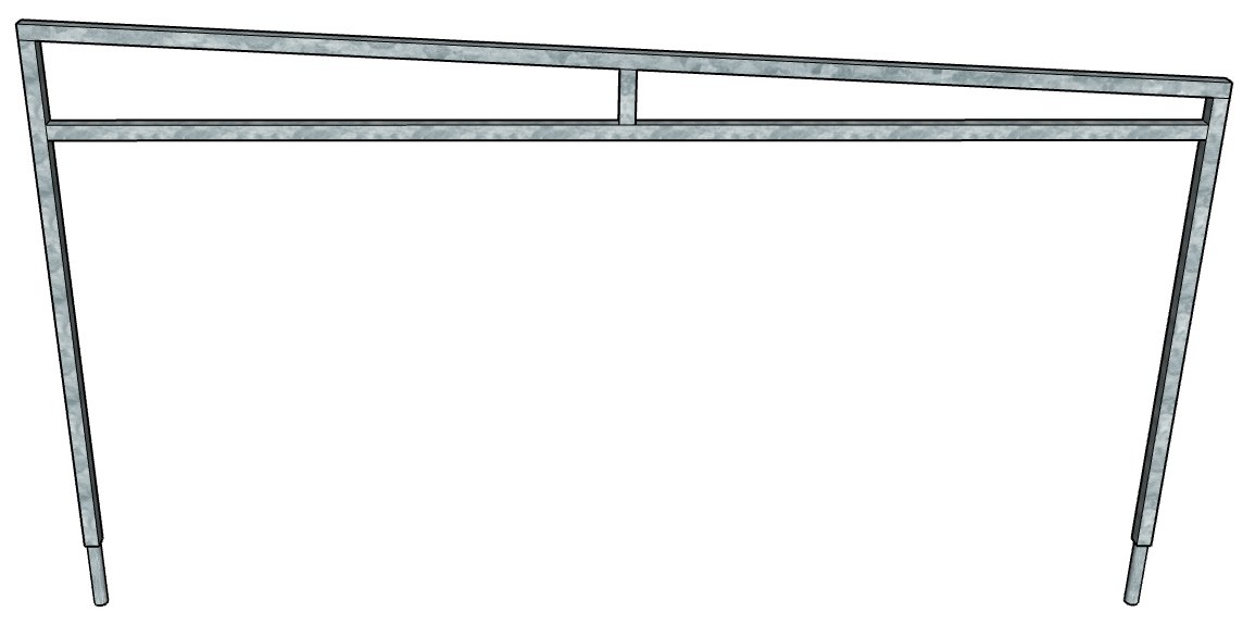 10ft Galvanized Steel Roof Truss for Livestock Stall Panels - Heavy Duty Barn Construction, Horse Stable Roofing, Agricultural Building Support