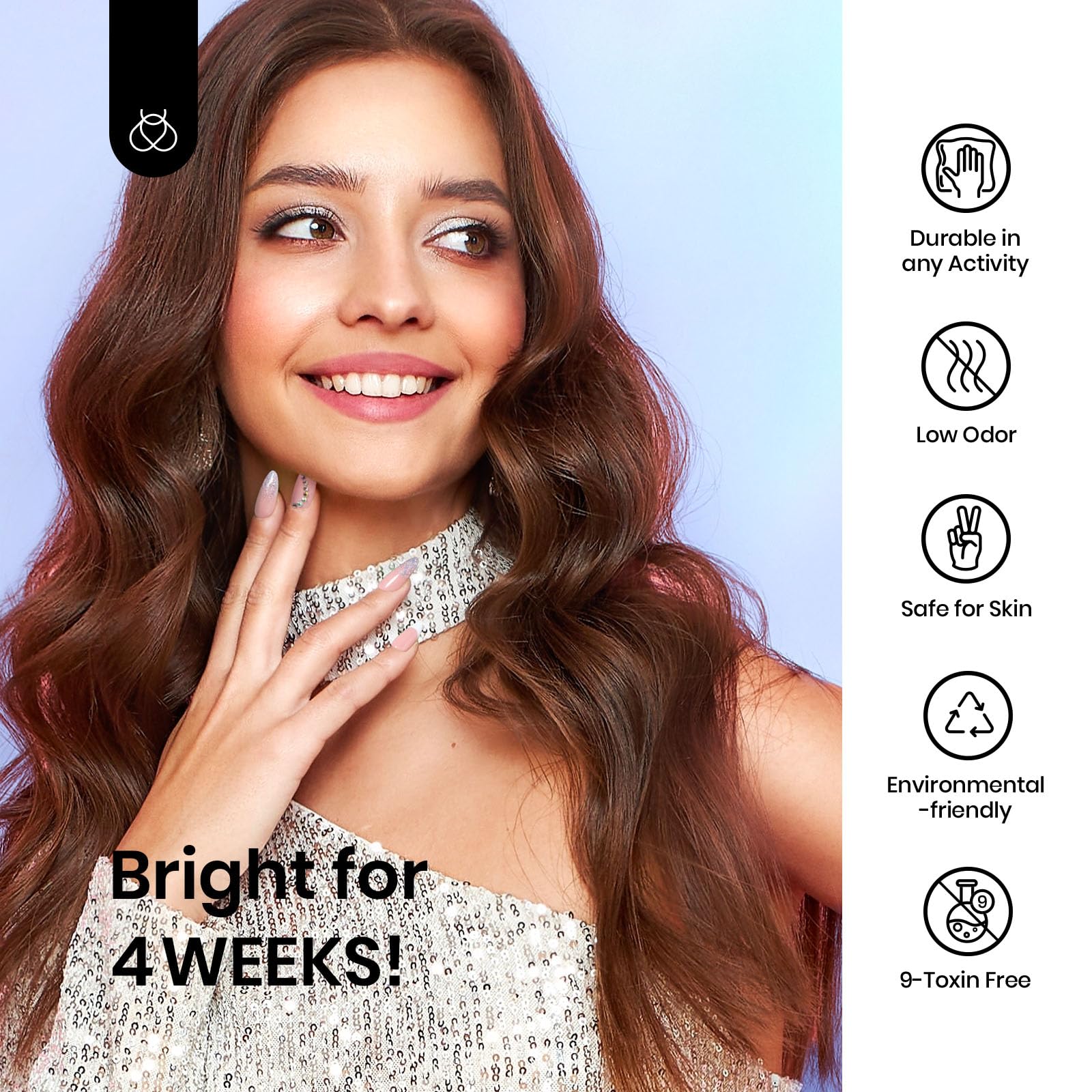 Beetles Glitter Gel Nail Polish - 15ml Silver Chrome UV LED Soak Off Gel with Diamond Shine | Long Lasting Highly Shiny Nail Art Polish | Perfect for Manicures, Pedicures, Nail Extensions & Gift for Women