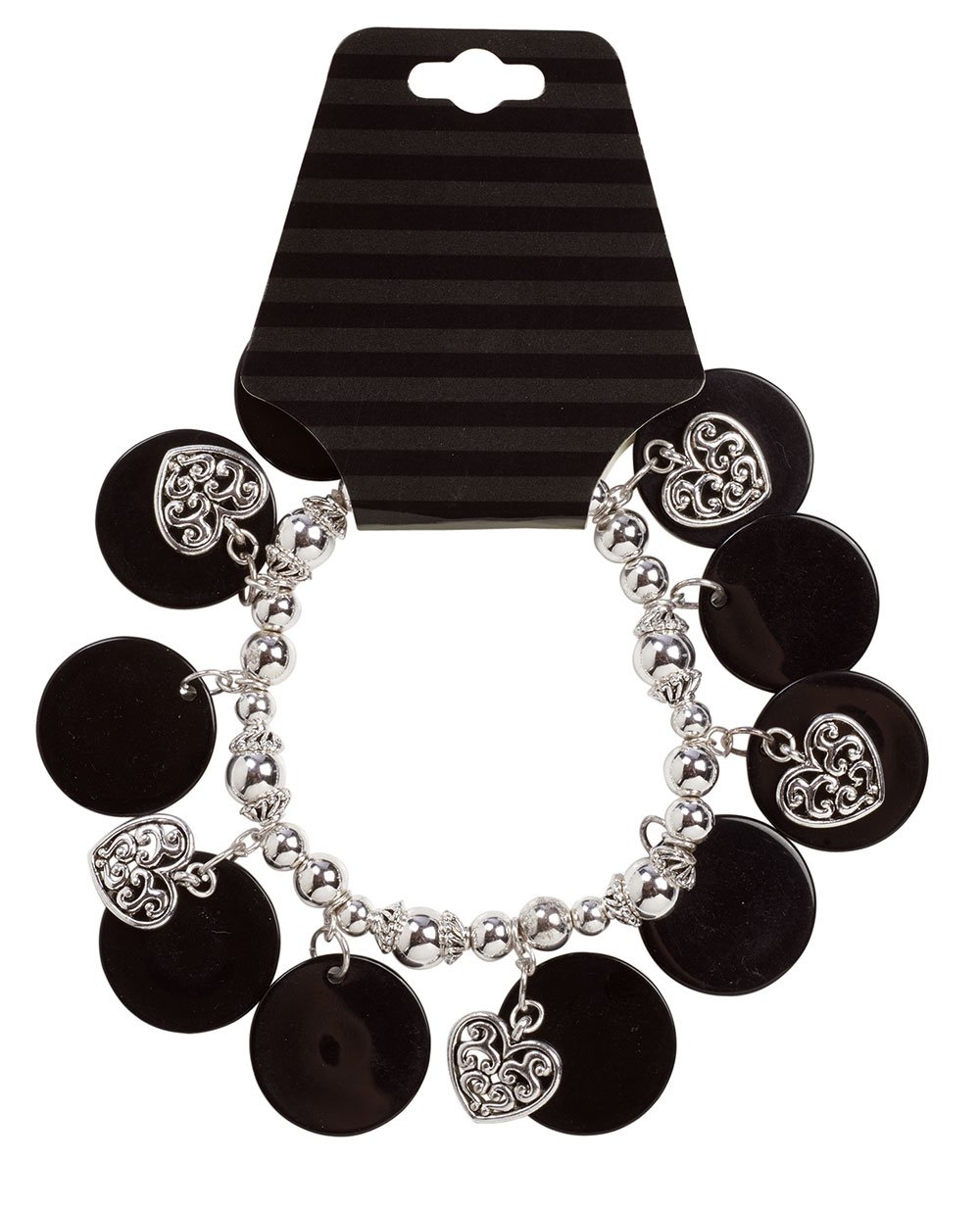 SSWBasics Black Stripes Self-Adhesive Necklace Foldovers - 500 Pack of Black Jewelry Display Cards for Necklaces - Premium Self-Adhesive Jewelry Packaging for Retail Stores, Boutiques & Craft Shows - Perfect for Jewelry Business, Gift Shops & Handmade Craft Displays
