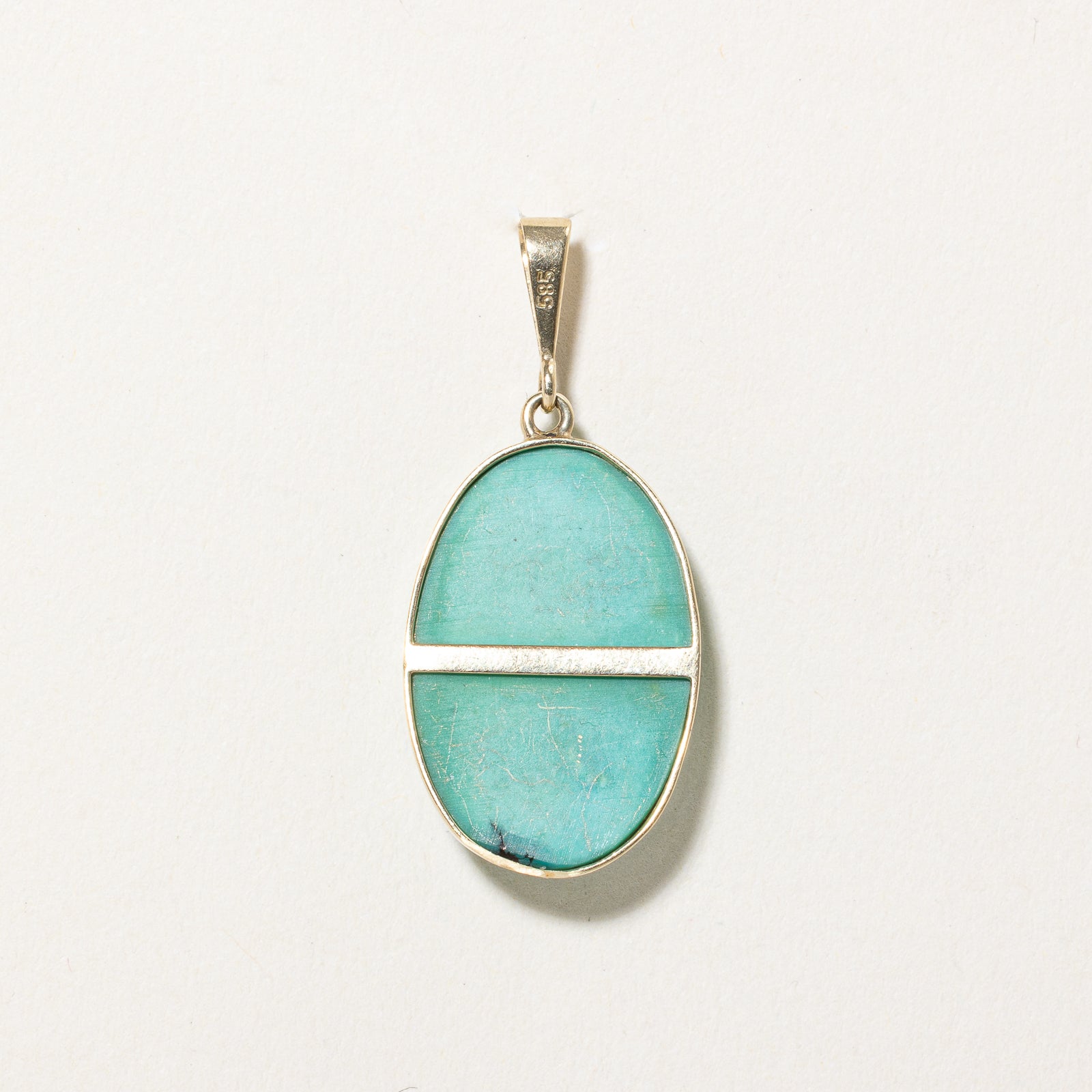 12.00ct Oval Cabochon Turquoise Pendant Necklace - Natural Gemstone Jewelry for Women, Boho Chic Accessories - Perfect for Casual Wear, Gift Giving & Special Occasions