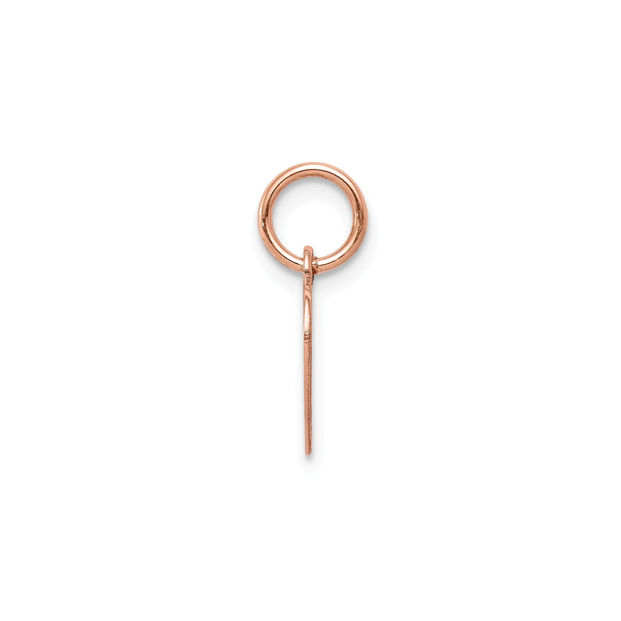 14K Rose Gold Engravable Heart Disc Charm - 0.018 Gauge Plain Jewelry for Necklace & Bracelet - Perfect for Anniversary Gifts, Valentine's Day & Personalized Keepsakes