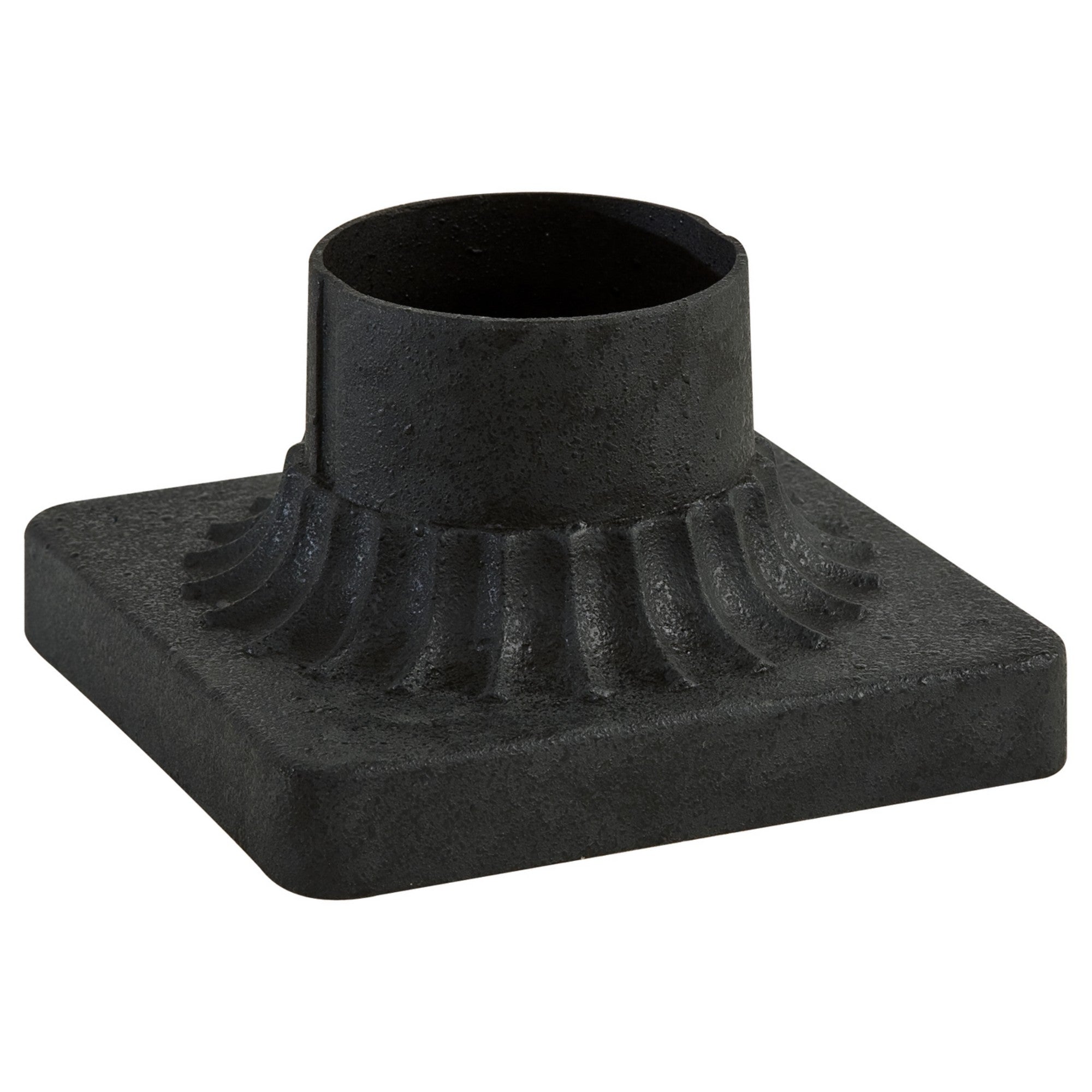 3.5 Inch Aluminum Pier Mount Base with Iron Finish - Heavy Duty Outdoor Antenna Mount for RV, Boat, and Marine Use