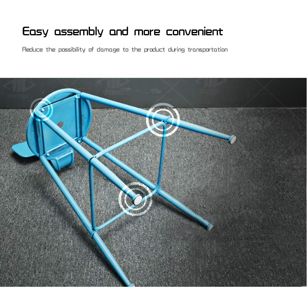Industrial Iron Bar Stool with Back - Lightweight & Sturdy Counter Stool for Kitchen, Restaurant, Cafe - 330 lbs Weight Capacity (Blue, 42x42x102cm) - Perfect for Home Bars, Dining Counters & Commercial Use