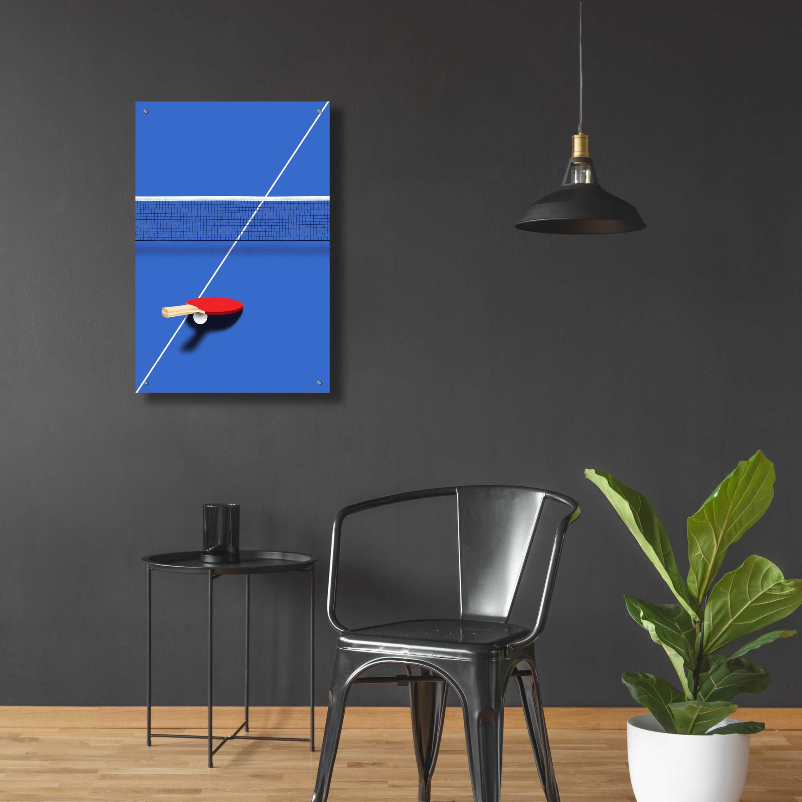 Epic Art 'Pingpong' by Robert Farkas - 24x36 Inch Acrylic Glass Modern Wall Decor - Perfect for Living Room, Bedroom & Office Decor