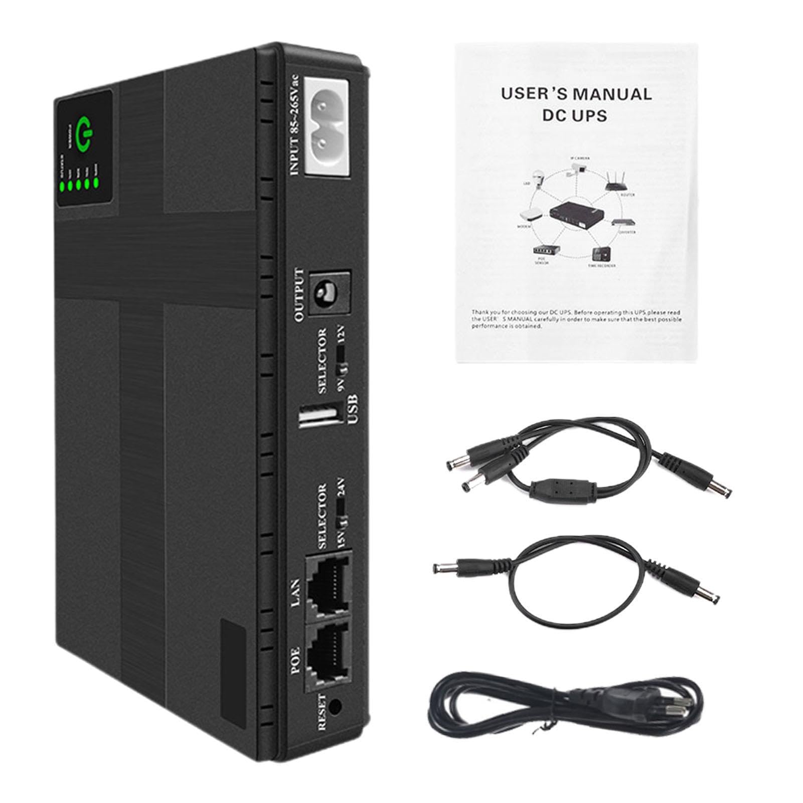 Security Camera Backup Battery - UPS Power Supply for WiFi Cameras & Modem Routers | Emergency Power Backup for Home & Business Security Systems