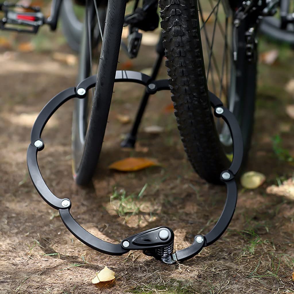 Heavy Duty Anti-Theft Bicycle Lock - Foldable Bike Chain Lock with Password Protection for Road Bikes, E-Bikes & Scooters | Secure Cycling Accessories for Urban Commuting & Outdoor Adventures
