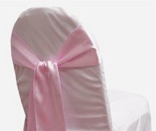 125-Piece Satin Chair Sash Bows for Weddings, Events & Party Decorations - Elegant Pink Chair Cover Sashes - Perfect for Wedding Receptions, Bridal Showers & Banquet Decor