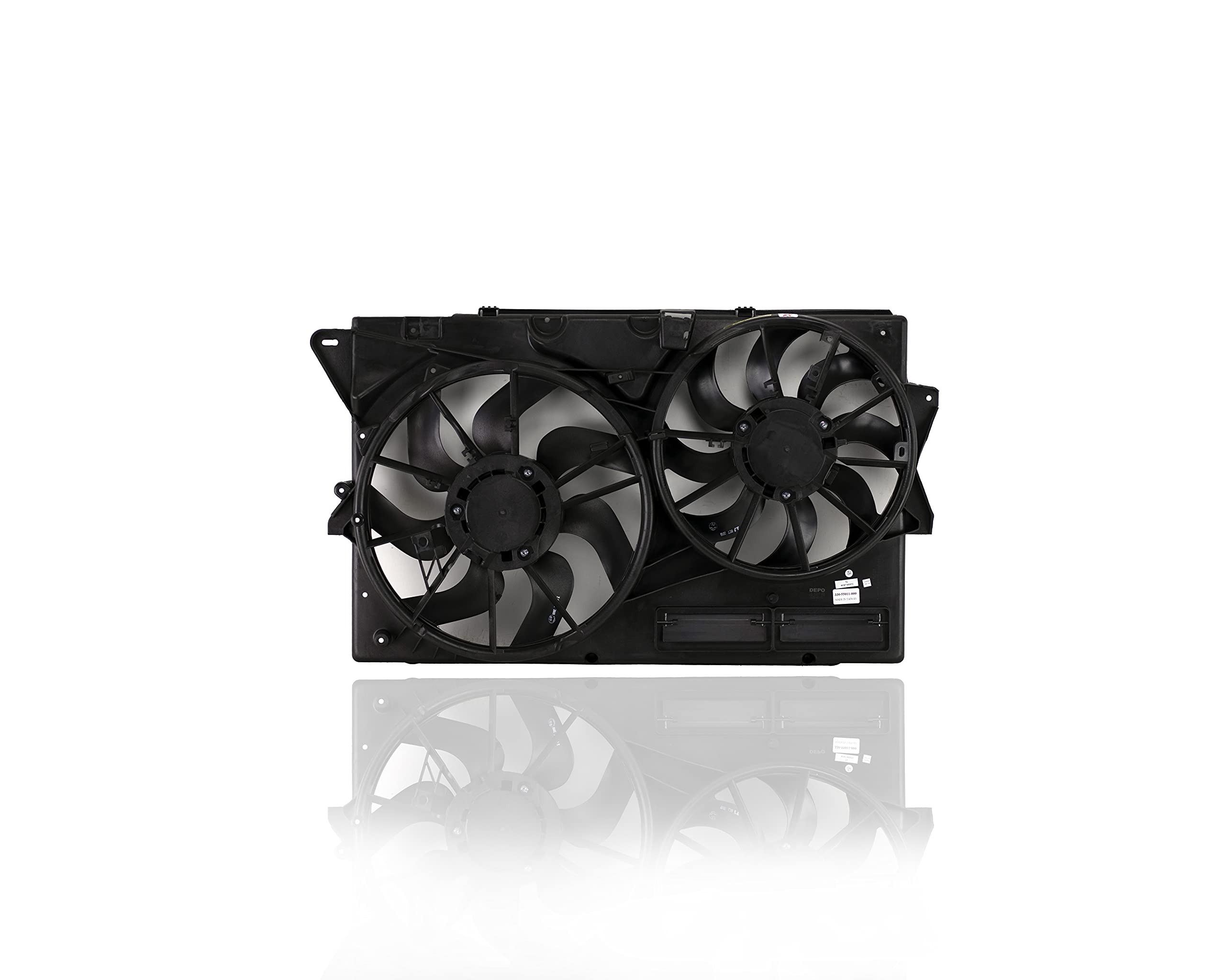 Dual Radiator and Condenser Fan Assembly - Replacement for FO3115199 - Compatible with 2013-2019 Ford Taurus 3.5L & Lincoln MKS 3.7L - No External Oil Cooler - Perfect for Engine Cooling System Repair and Maintenance
