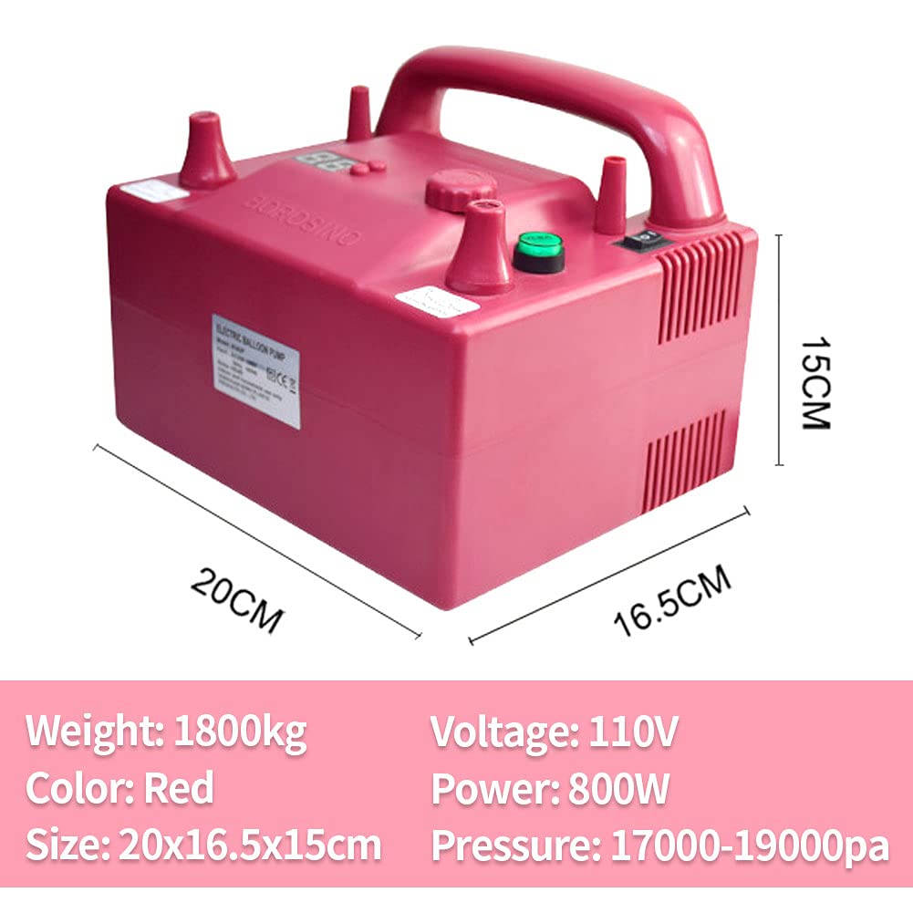 Portable Electric Balloon Blower Pump - 800W Dual Nozzle Balloon Inflator with Timing Function & Adjustable Speed - Perfect for Wedding, Birthday Party, Festival, and Event Decorations - Great for Balloon Arches, Columns, and Party Backdrops