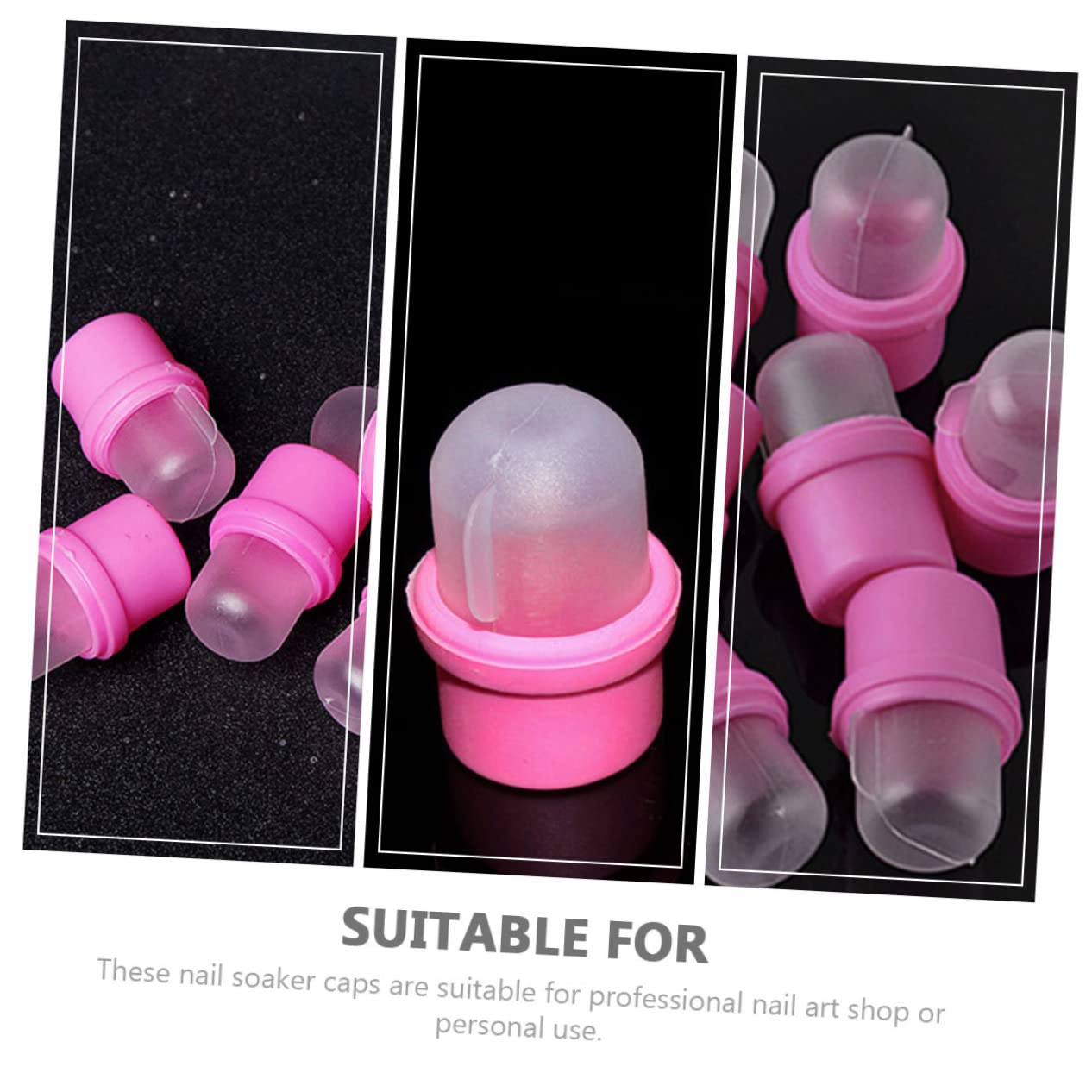 Minkissy 20pcs Reusable Nail Soaker Caps for Nail Polish Remover - Comfortable Soak Off Caps for Nail Art & DIY Manicures at Home - Perfect for Gel, Acrylic & Dip Powder Removal